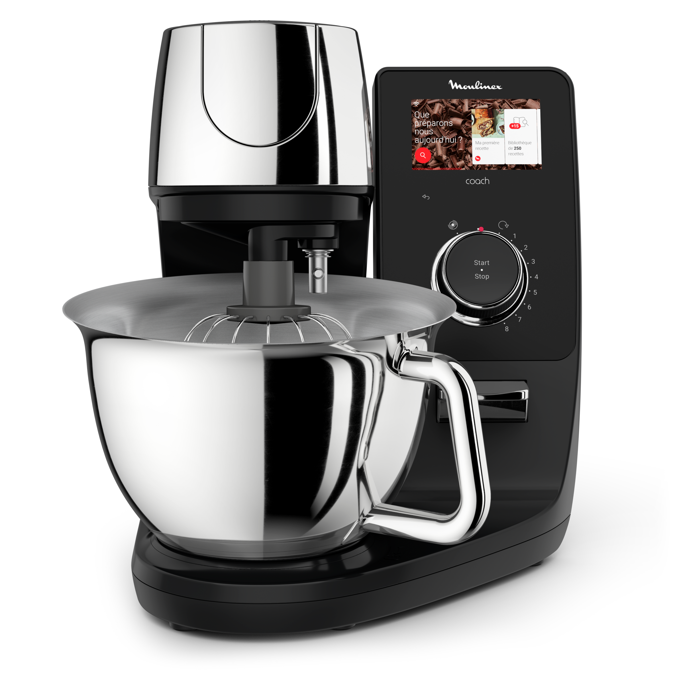 I-Coach Touch, Robot pâtissier connecté, Bol de 5,5 L, Coaching sur l’écran, 21 programmes automatiques, 1200 W