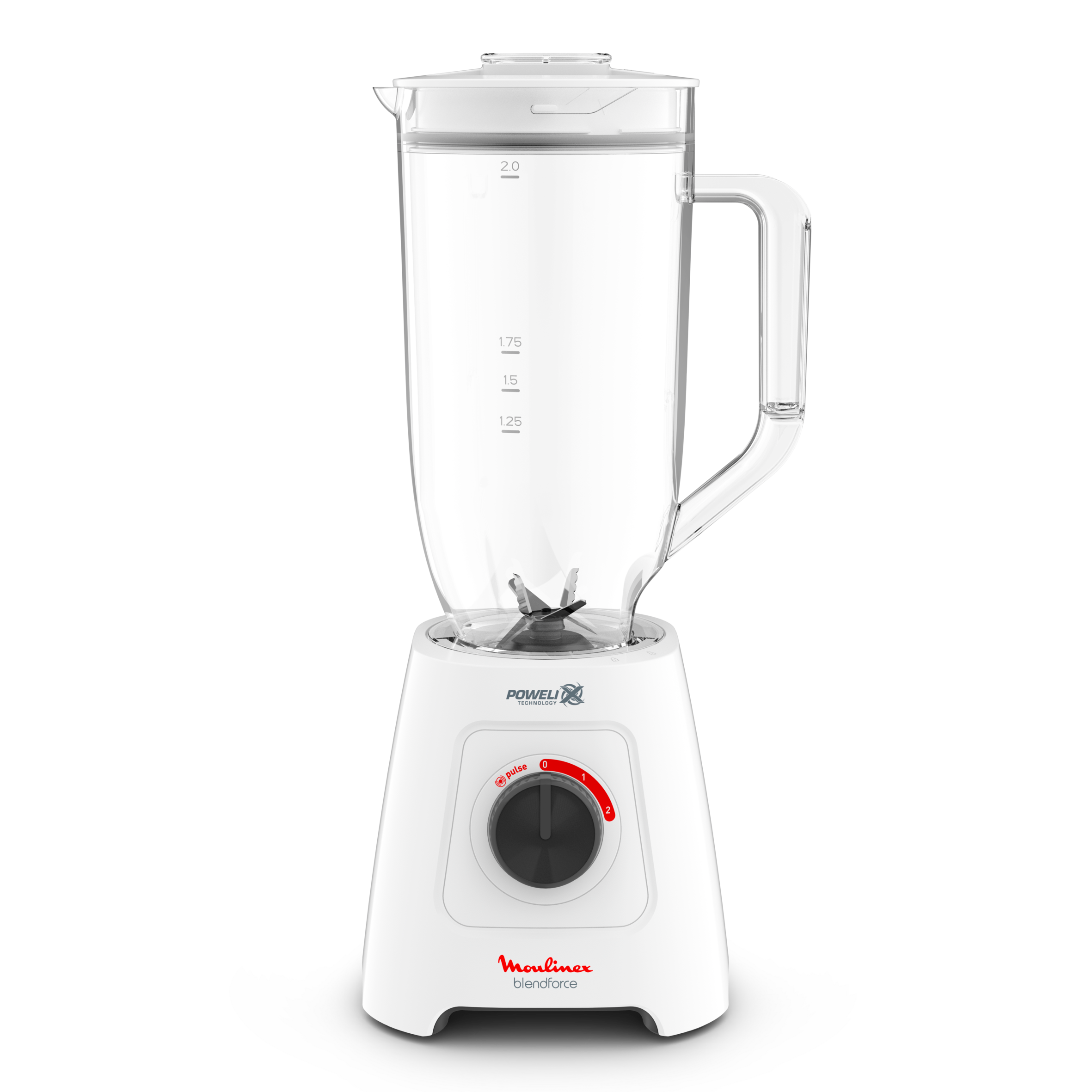 BLENDFORCE XXL, blender classique, grande capacité de 2,8 L, 600 W, Blanc + Broyeur + Hachoir