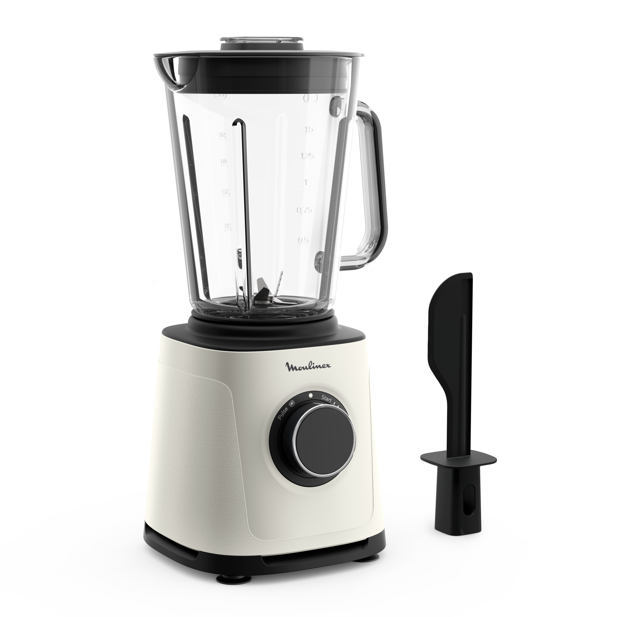 PerfectMix Essential, Blender haute performance, Technologie de lames Powelix, Bol en verre de 2L, 1200W, Blanc
