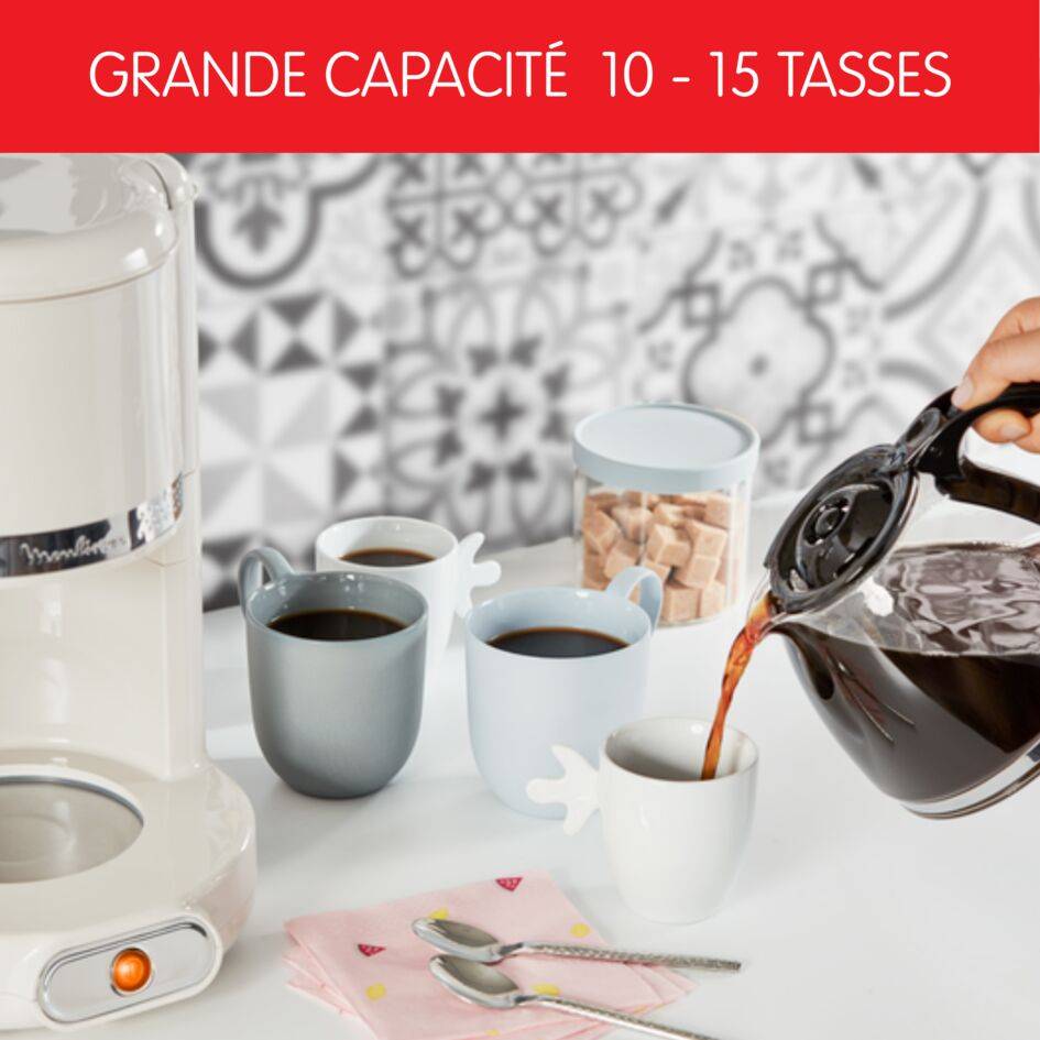 Cafetière filtre, Soleil, 15 tasses, Ivoire