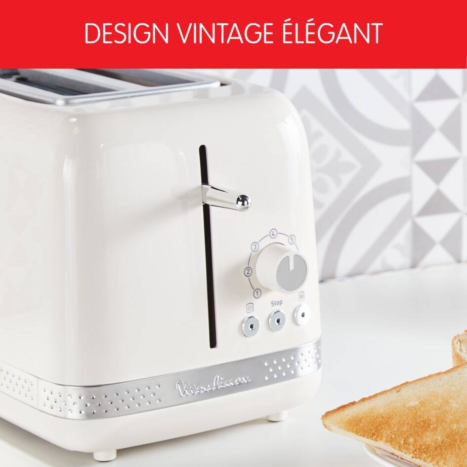 Grille-pain, Soleil, 2 fentes, Ivoire