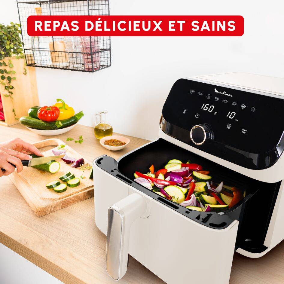 Easy Fry Collection Spéciale Ivoire, air fryer, très grande capacité 7L, 1 tiroir, 8 programmes