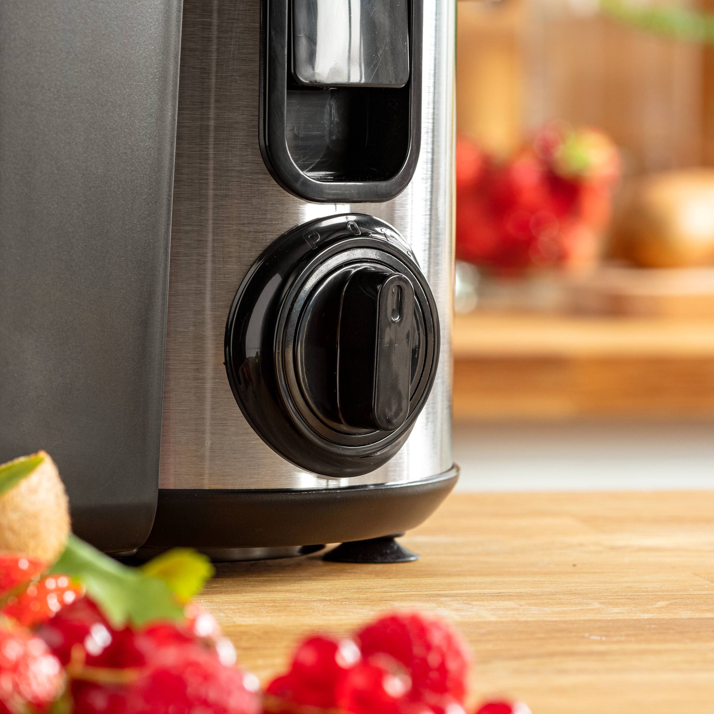 Frutelia+ métal, Centrifugeuse, Capacité XL de 950 ml, 2 vitesses + pulse, 400 W, Noir et Métal