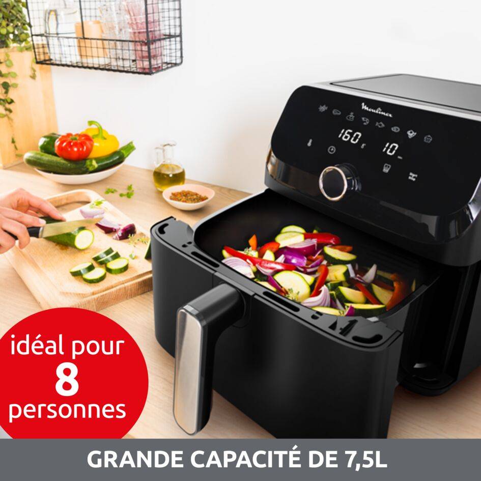 Easy Fry Mega 7,5L, Moulinex, air fryer très grande capacité, 8&nbsp;programmes prédéfinis