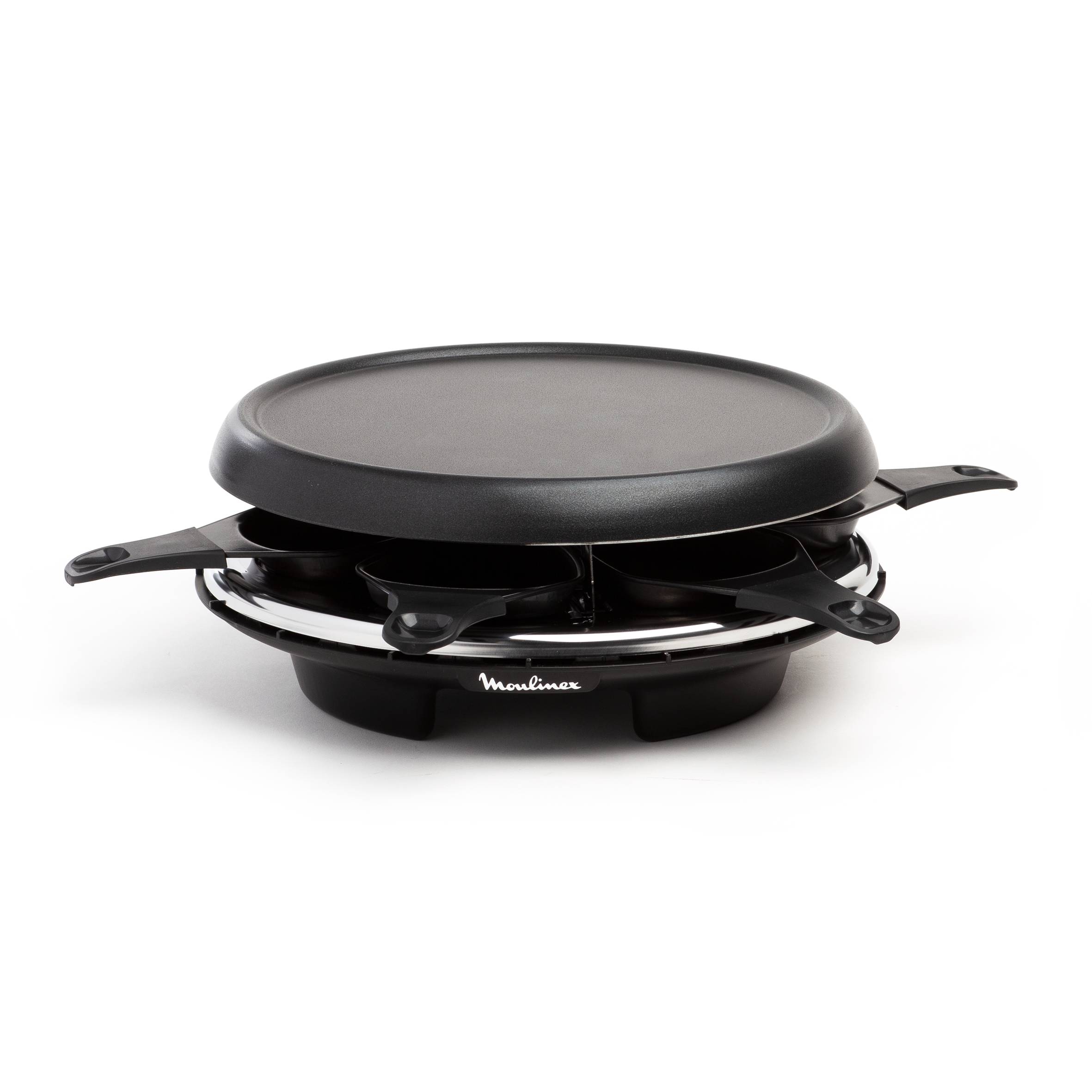 Raclette Accessimo 3 fonctions, Raclette Plancha Crêpier, 6 coupelles Plaque amovible antiadhésive RE151812