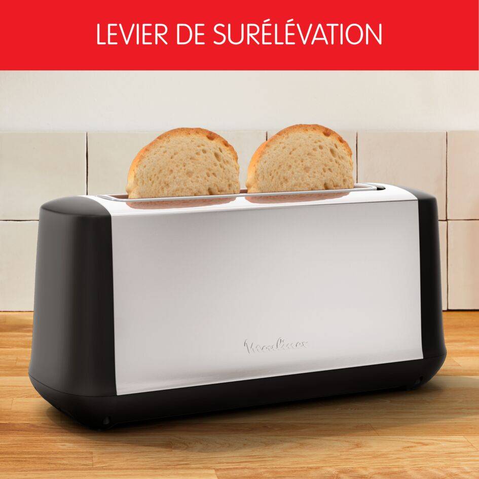 Grille pain Subito Inox, 1 longue fente longue 25&nbsp;cm, 7&nbsp;niveaux de dorage