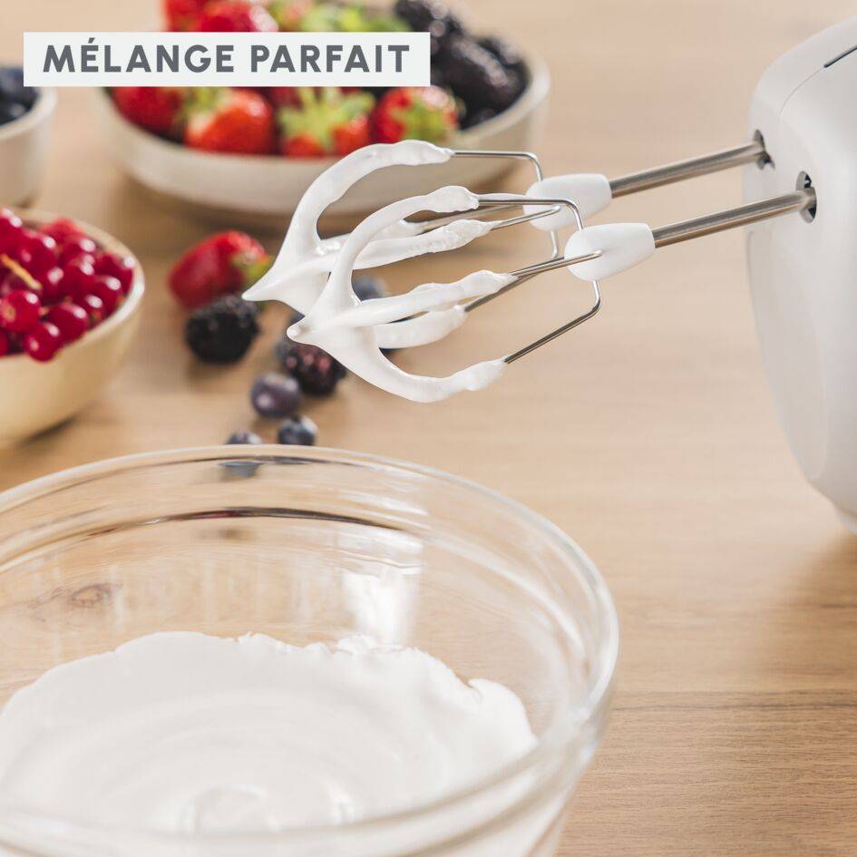 Easy Max, Batteur électrique, Mélange parfait, 5 vitesses, 2 jeux de fouets, 300 W