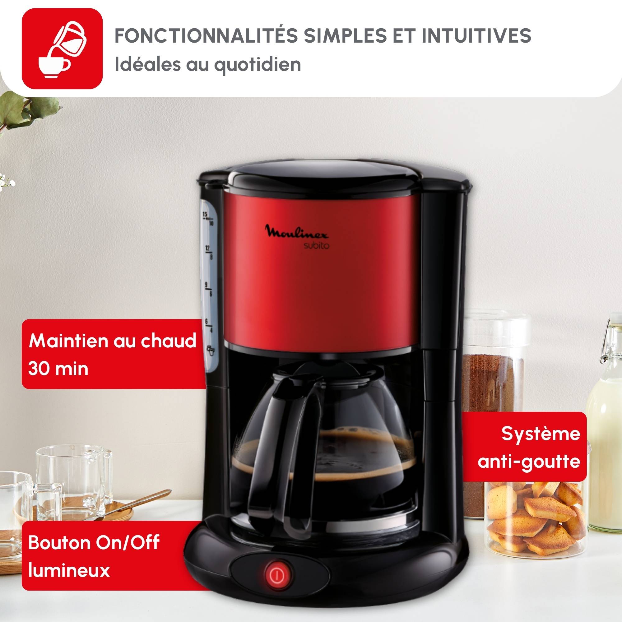 Cafetière Subito Rouge