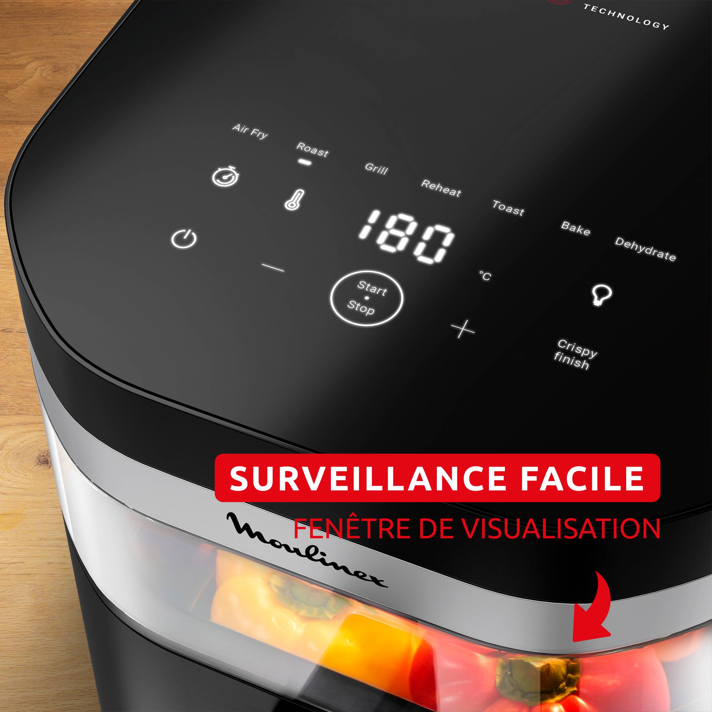 Easy Fry Infrared, Air fryer, Résultats croustillants, Gris charbon, Technologie infra rouge