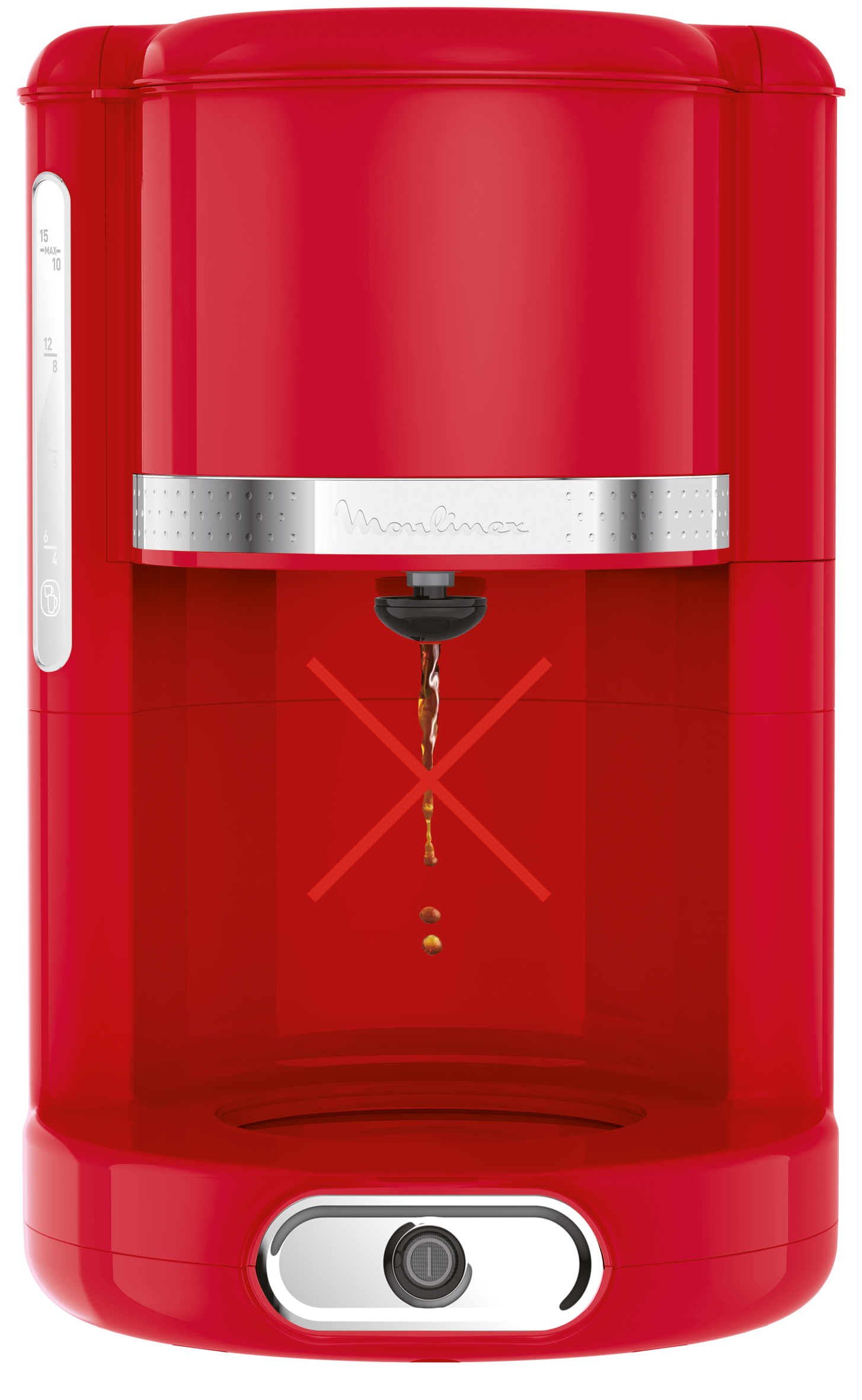 Cafetière filtre, Soleil, 15 tasses, Rouge