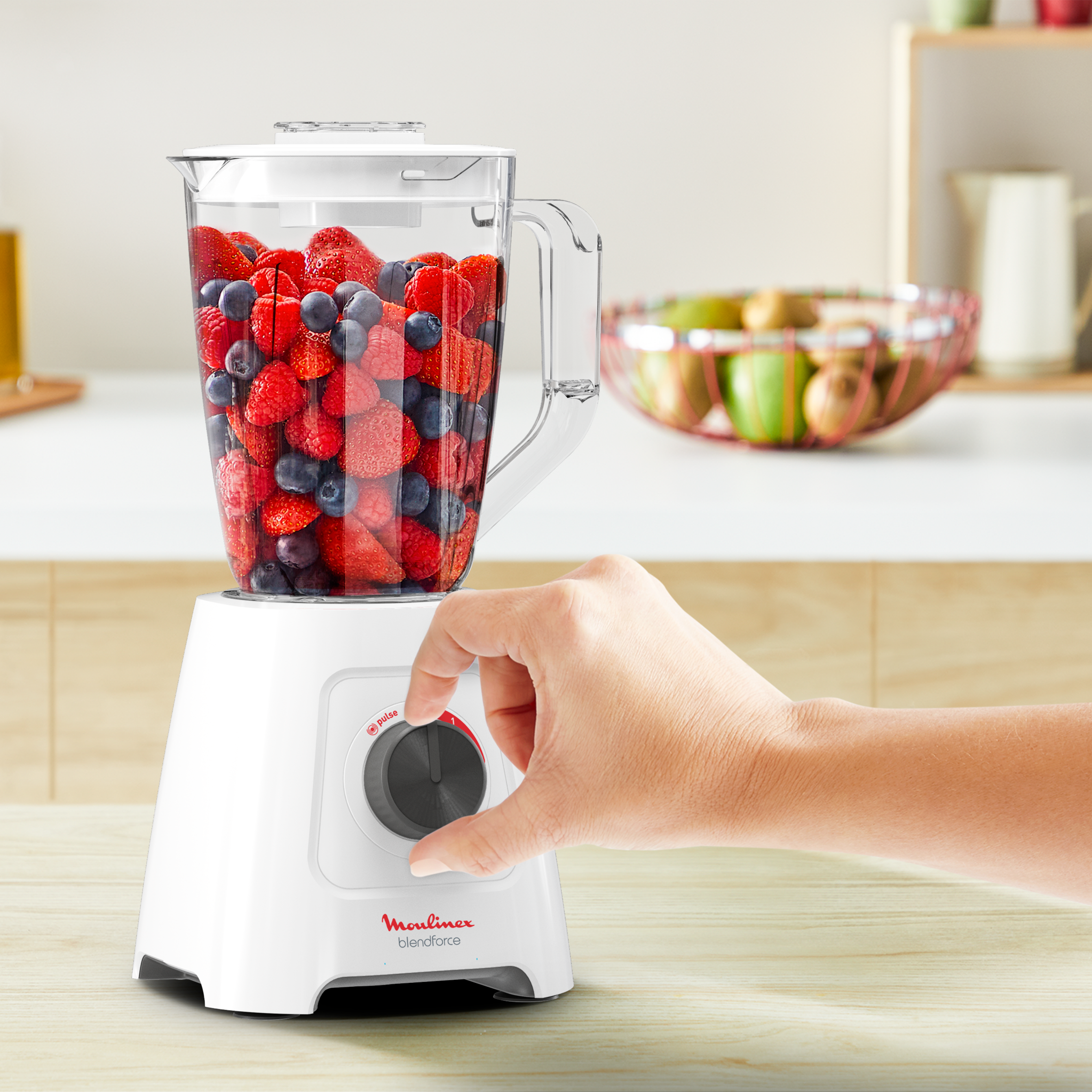 Blendforce 2, Blender Classique, 2 vitesses + pulse, 600 W, Blanc 