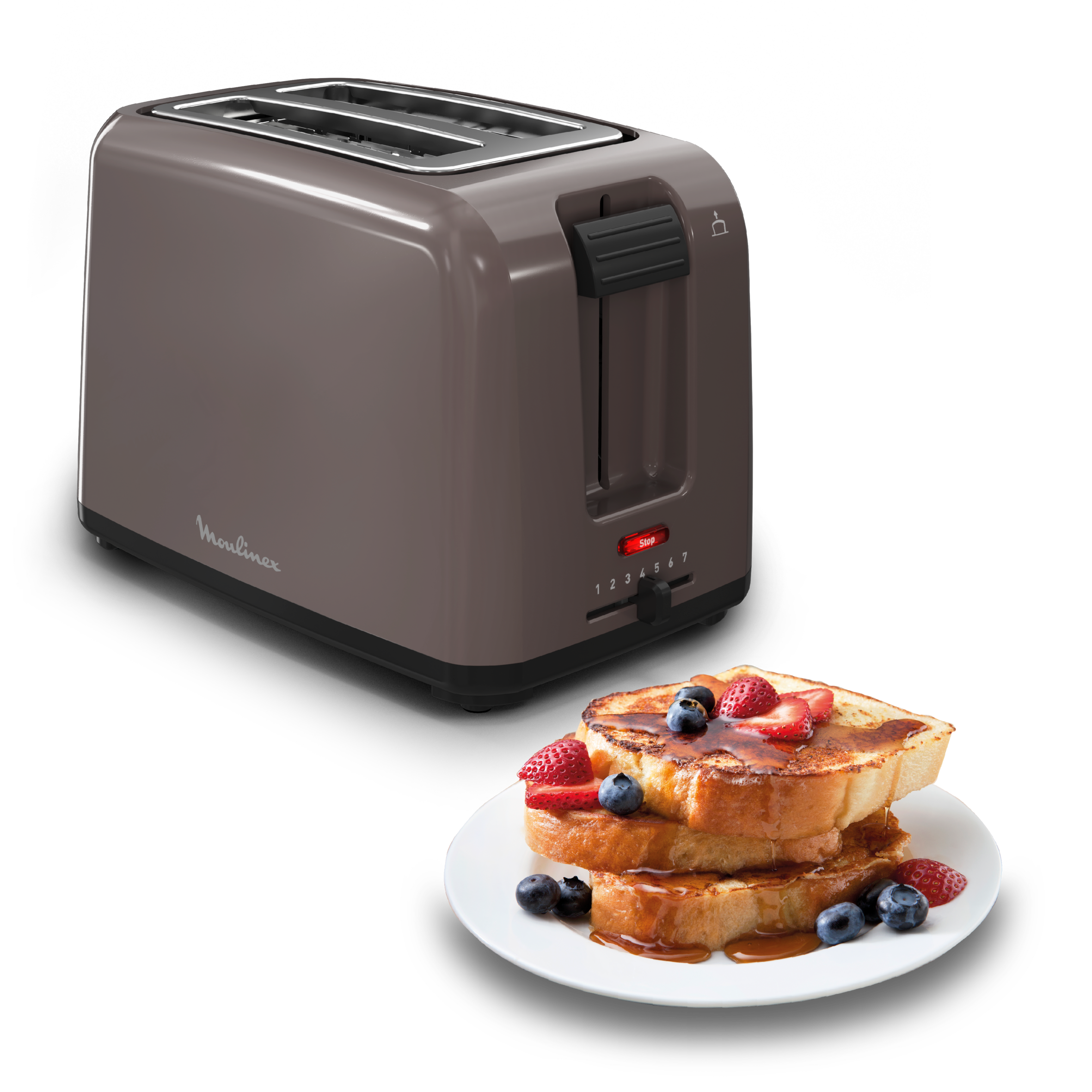 Grille-pain Rio taupe 2 fentes