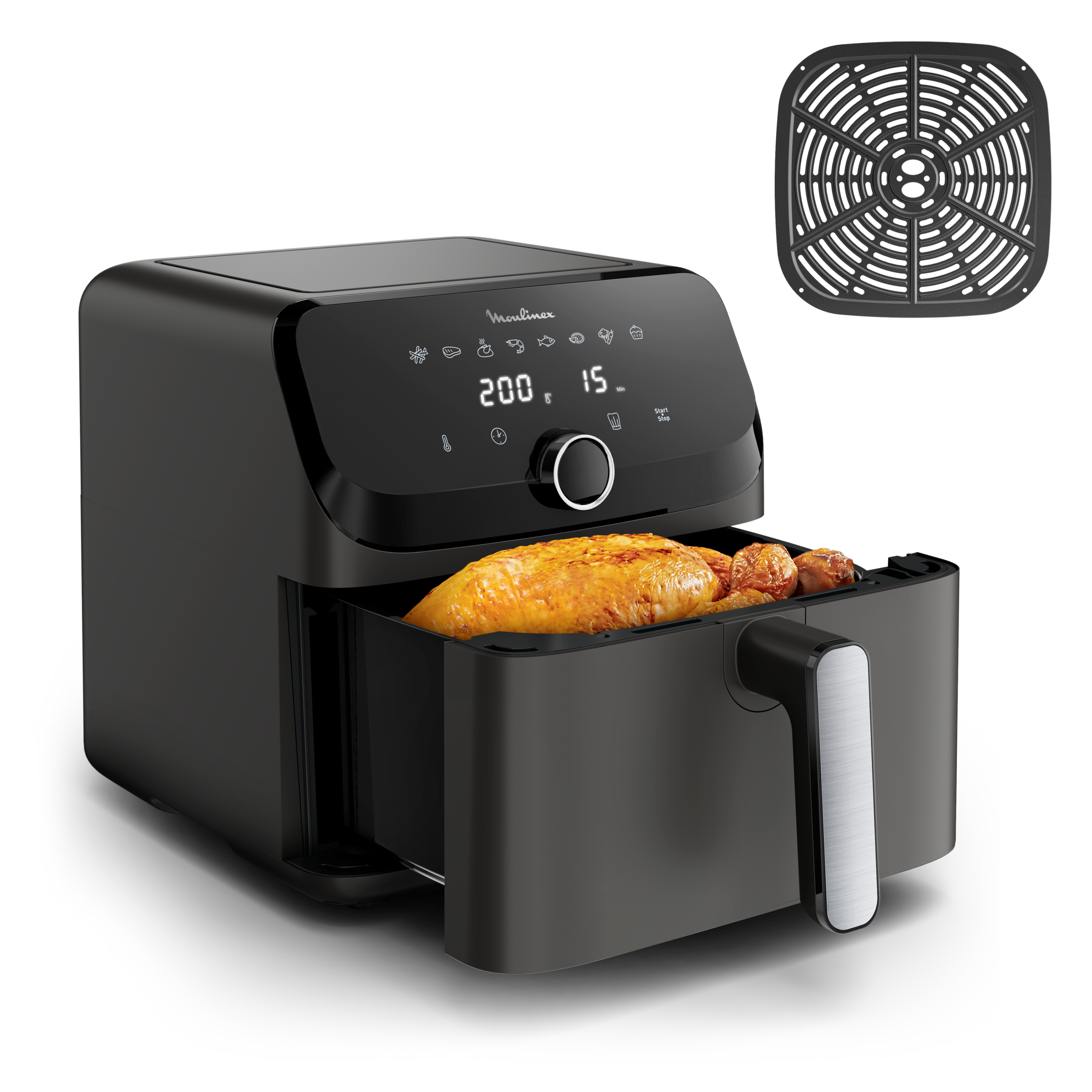 Easy Fry Mega, 7.5L, Air fryer, Noir