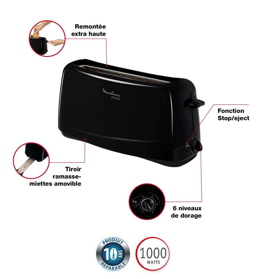 Principio 1 longue fente noir