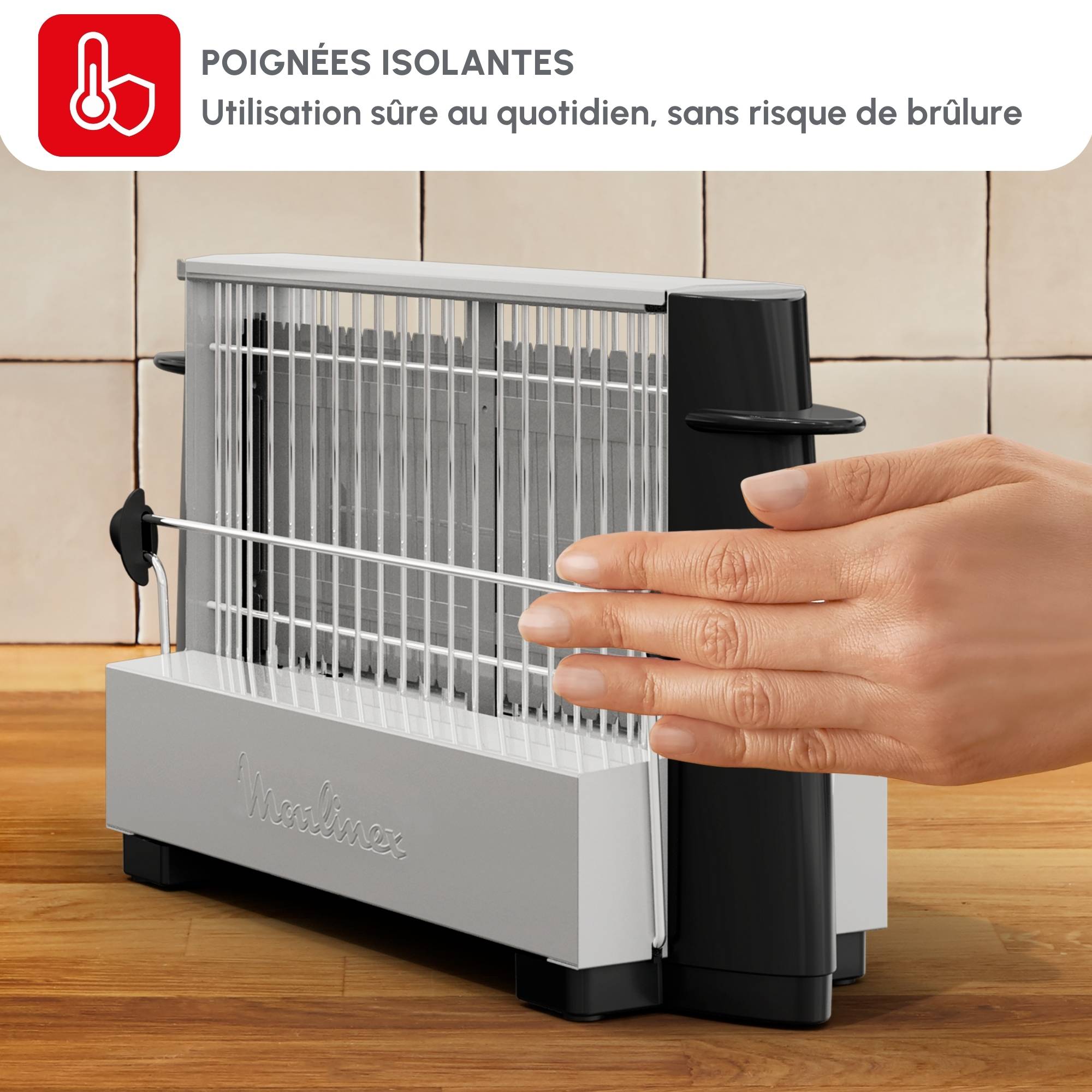Vintage inox 2 longues fentes