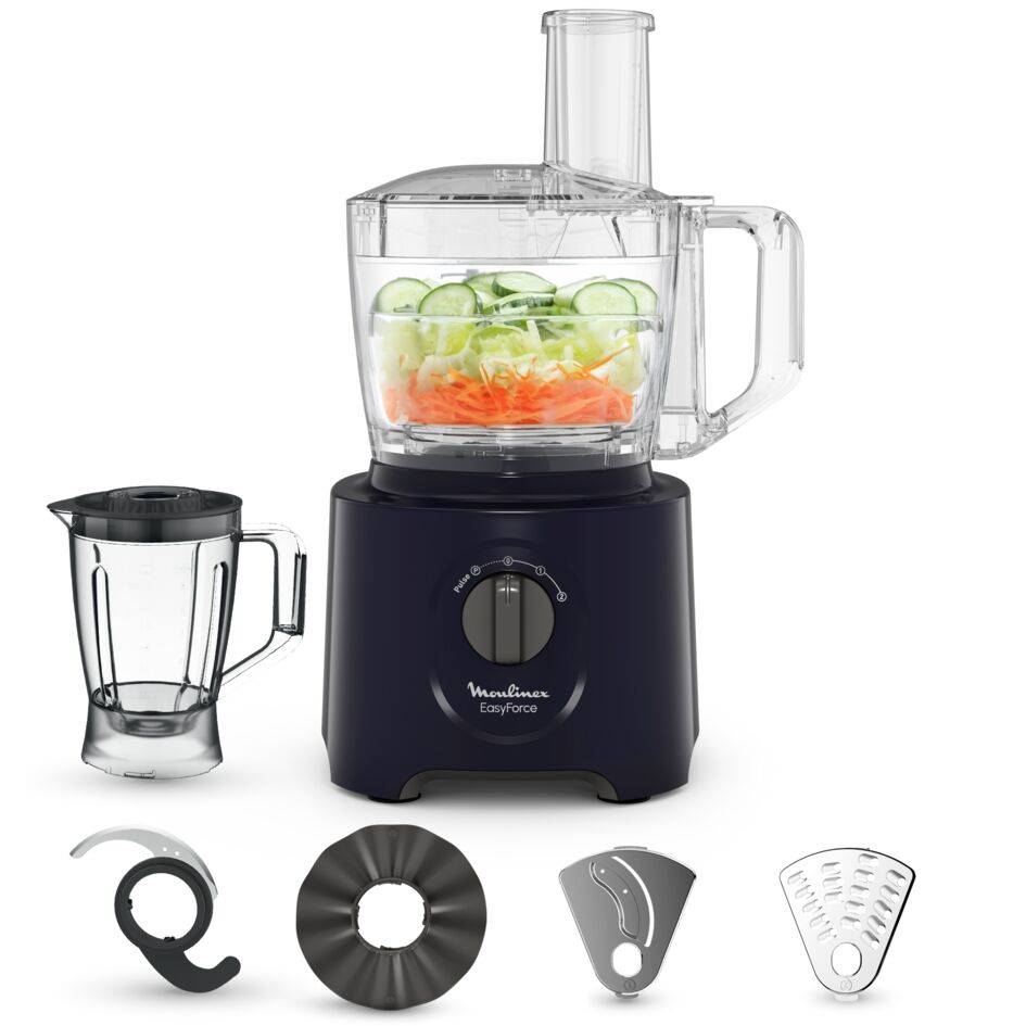 Easy Force, Robot multifonction, 800 W, 6 accessoires, 25 fonctions, Noir