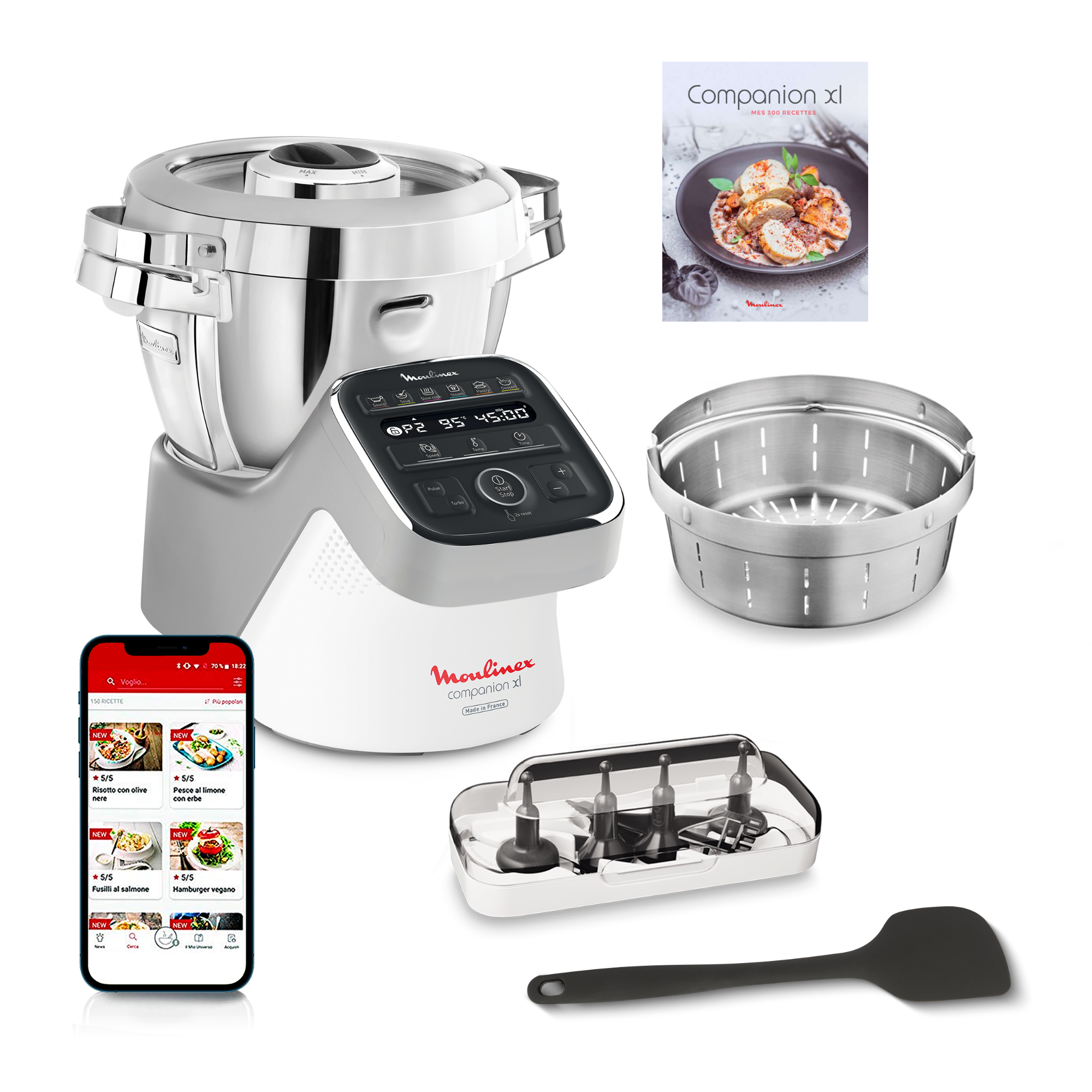 Companion XL 1550W Blanc et Silver