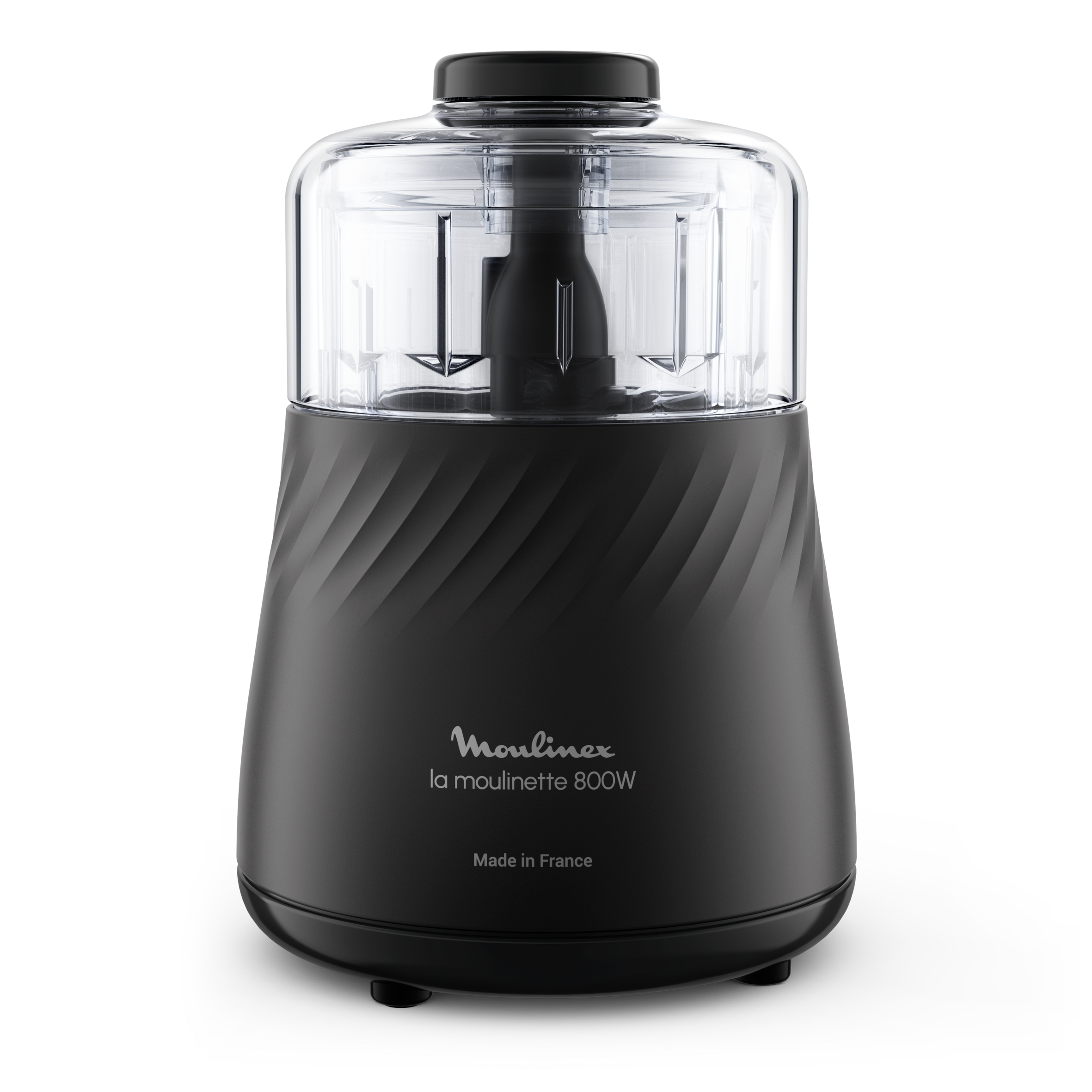 La Moulinette Eco Respect, Hachoir, Eco conçue en France, Fonsction 4 en 1, Capacité 500 ml, Noire