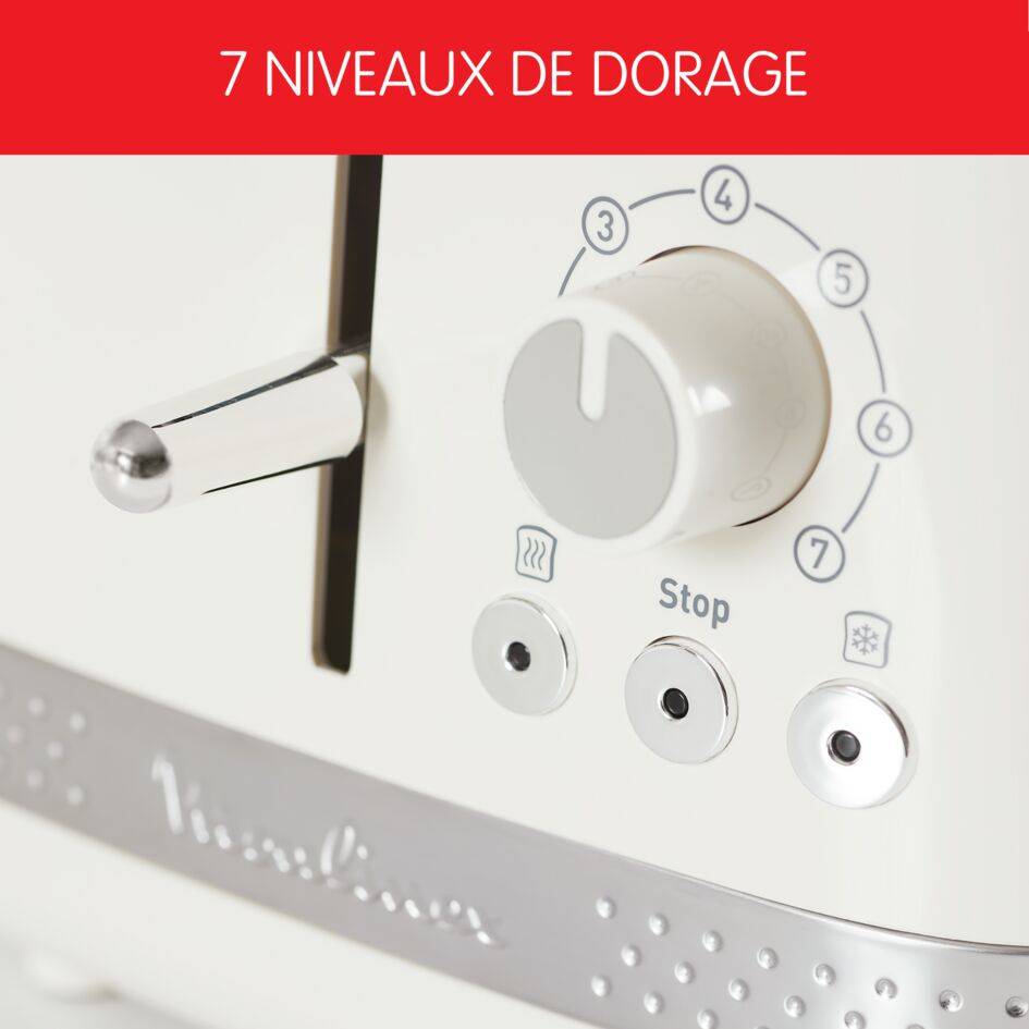 Grille-pain, Soleil, 2 fentes, Ivoire