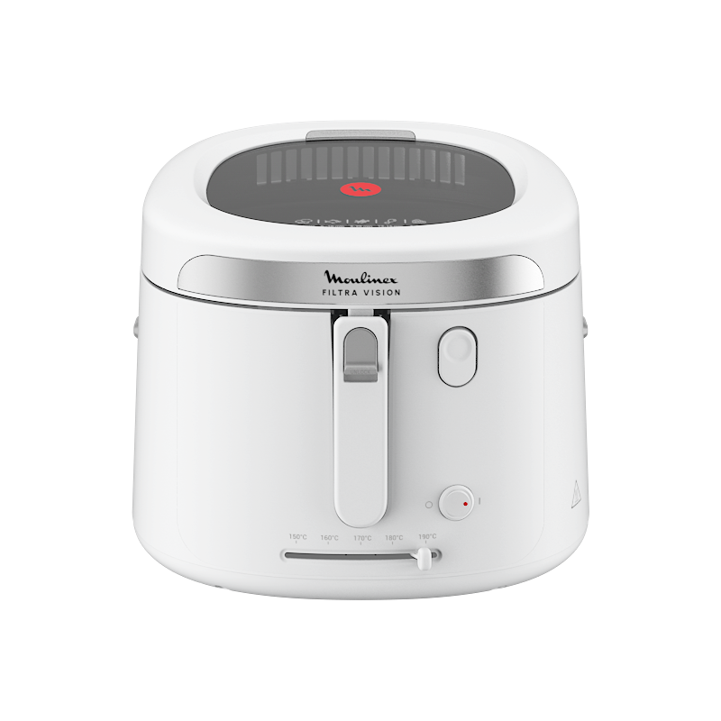 Filtra Vision, Friteuse, Fenêtre de visualisation très large pour garder un oeil sur la cuisson, Capacité 1,2 kg, Huile 2,1L