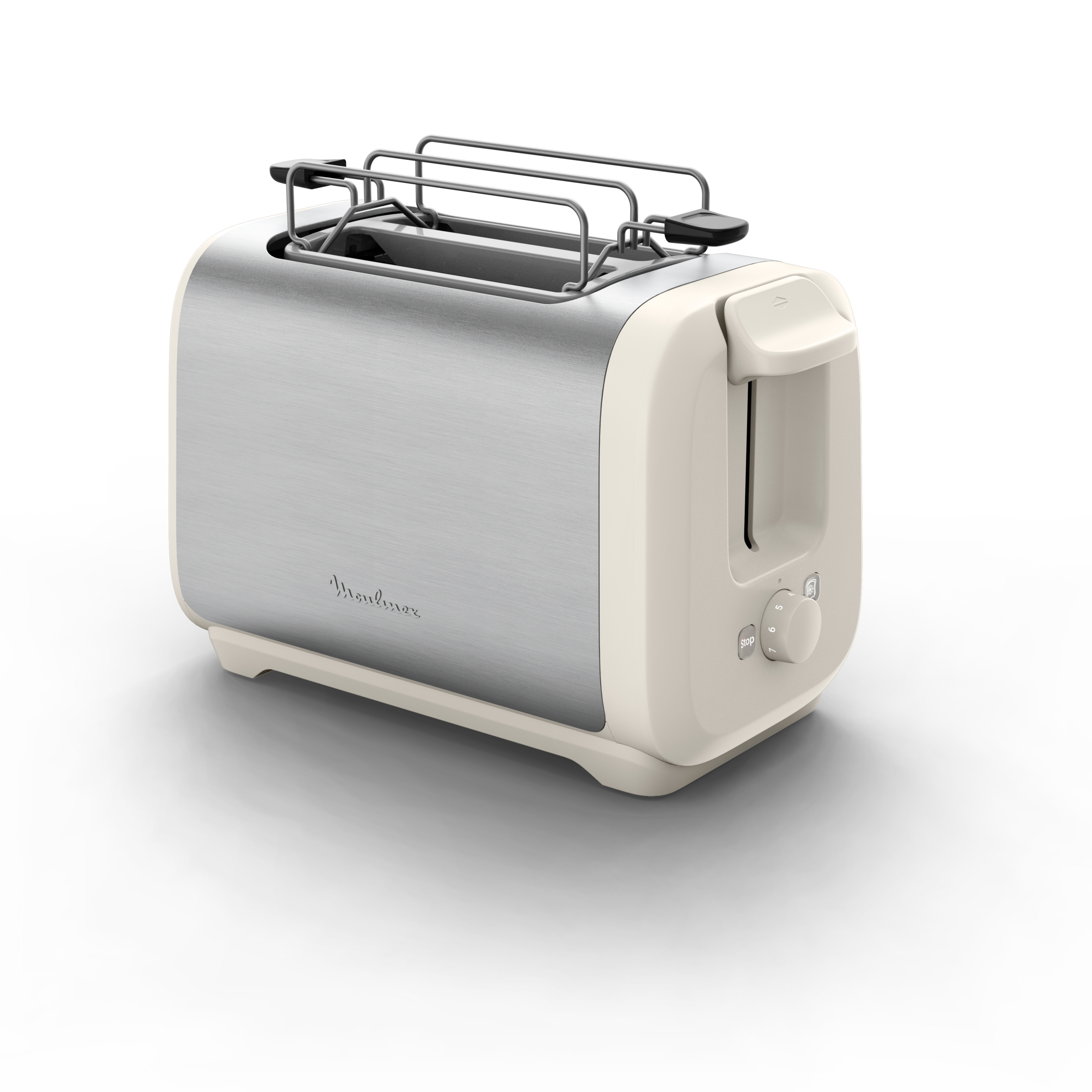 Subito, Grille-pain 2 fentes et chauffe-viennoiseries, Grillage plus rapide, Rise et inox