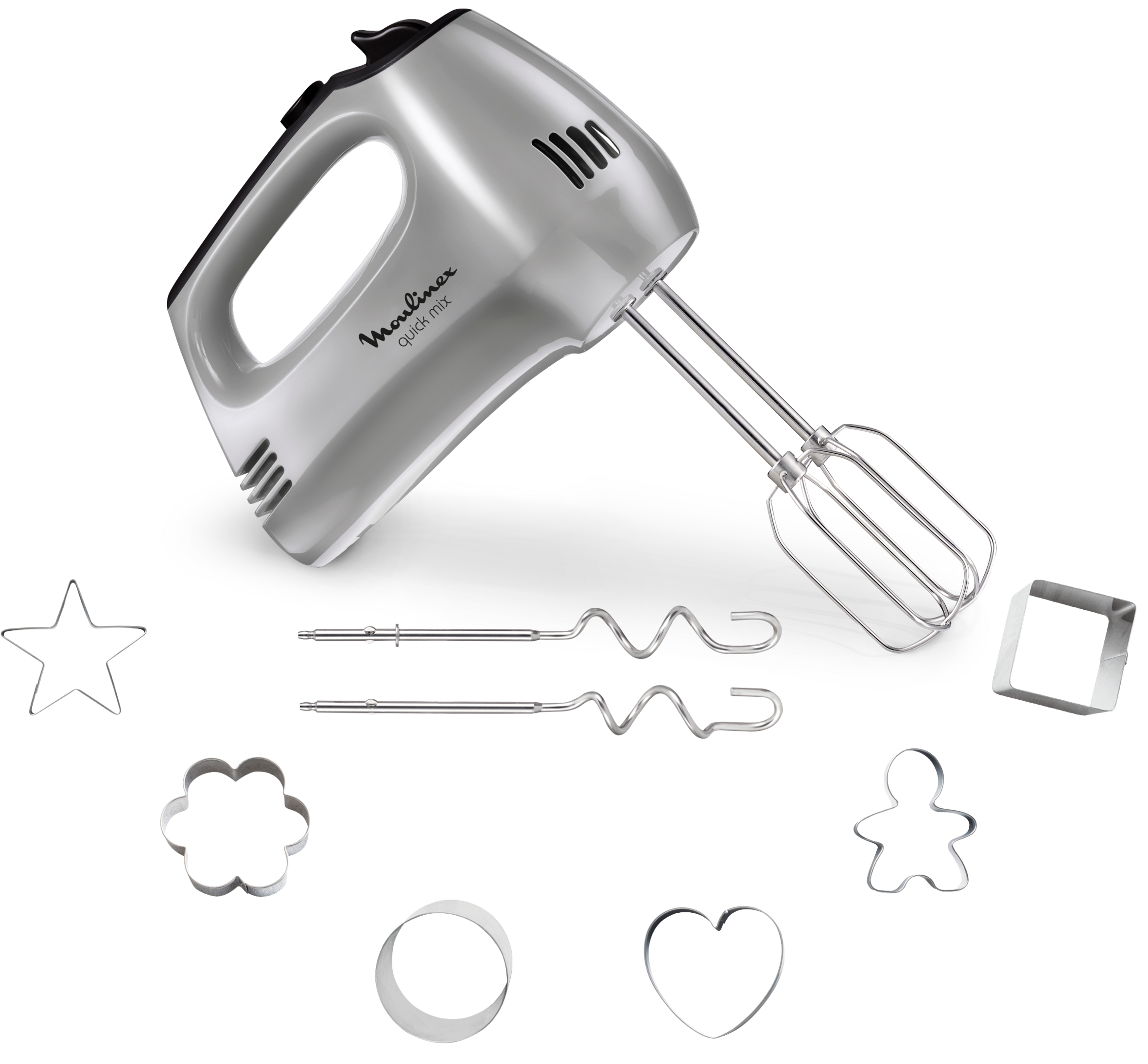 QUICK MIX SILVER AVEC 6 EMPORTE-PIECES - 300 W