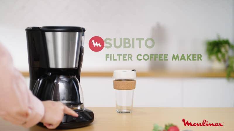 Cafetière filtre Subito Moulinex programmable inox
