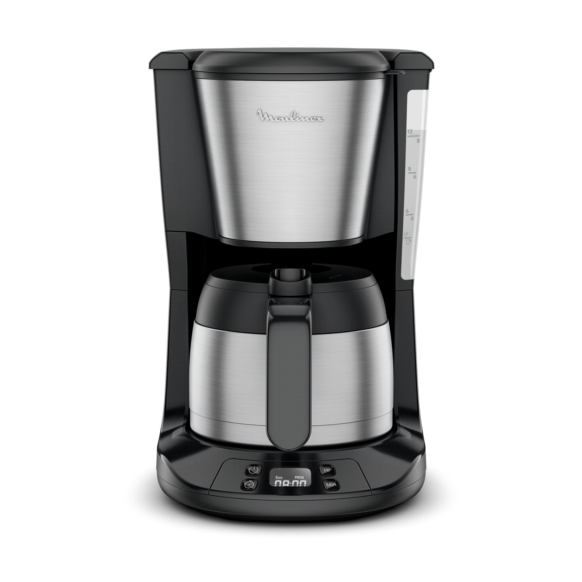 Subito, Cafetière filtre programmable avec verseuse isotherme, Capacité de 0,9 L, 12 tasses