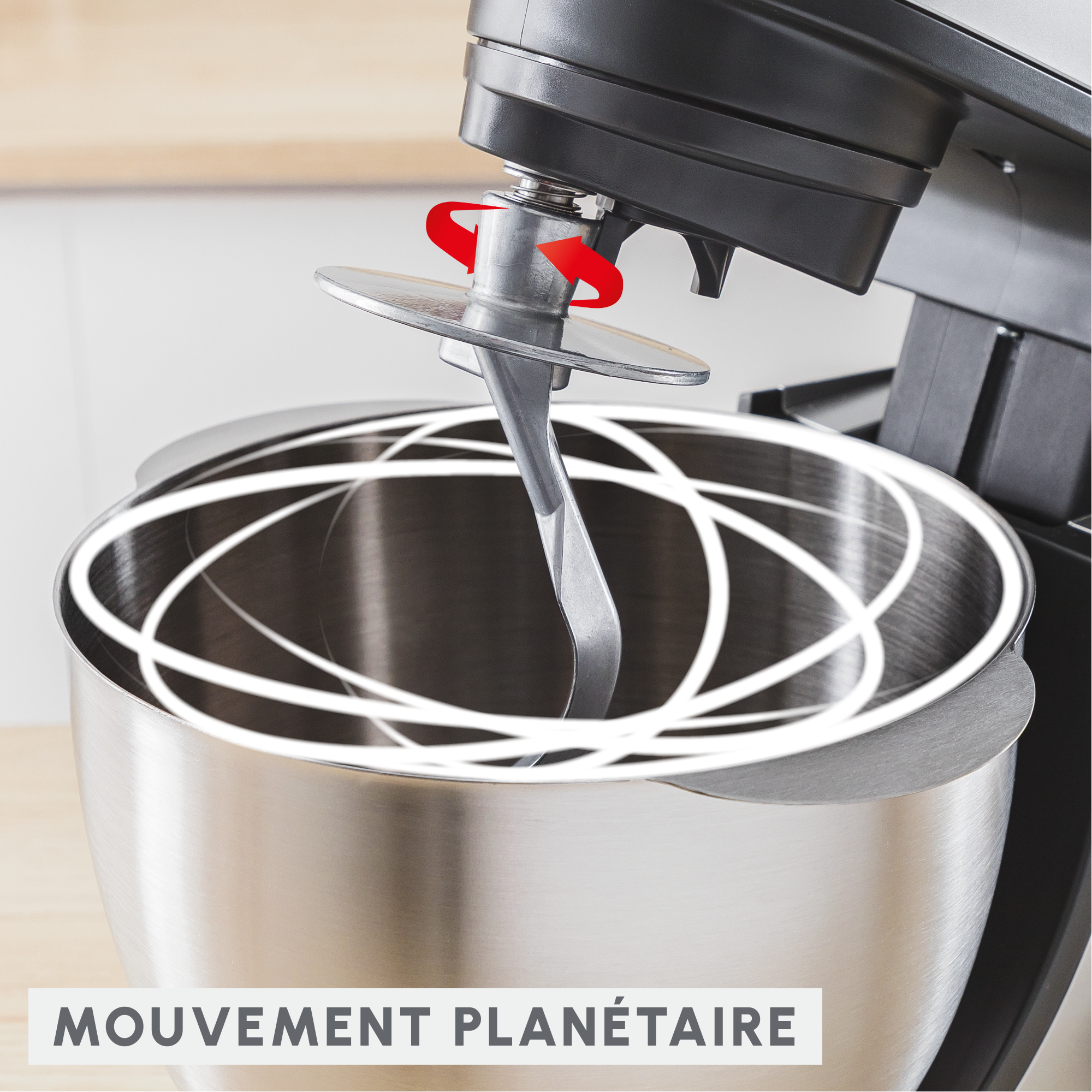 Bake Essential, Robot pâtissier, Bol de 4.8 L, Kit de pâtisserie, 800 W