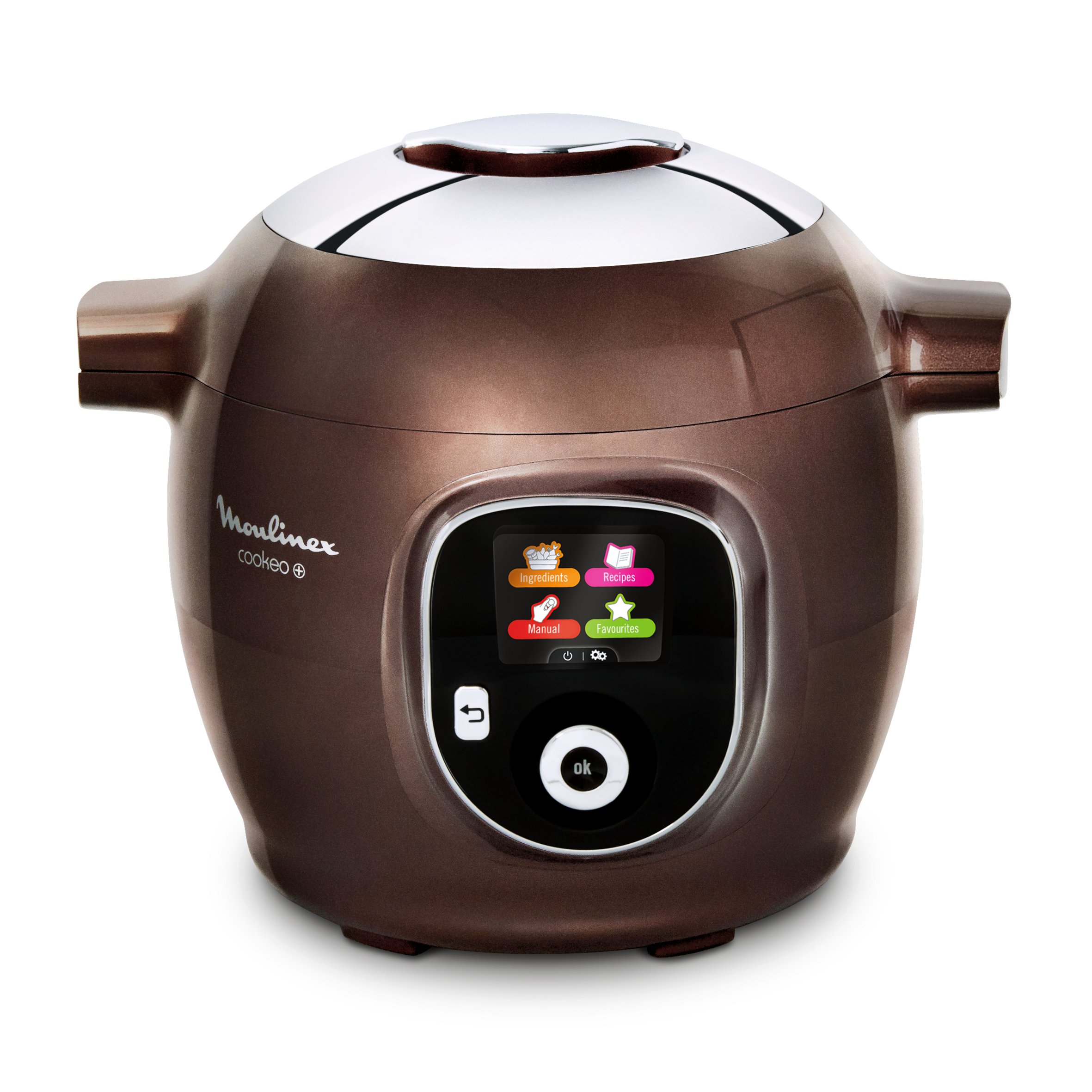 Cookeo+ 150 recettes, Multicuiseur intelligent, Haute Pression, 6L, Marron