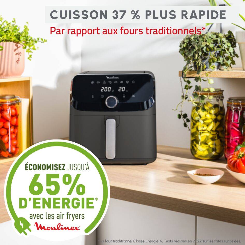 Easy Fry Mega, 7.5L, Air fryer, Noir