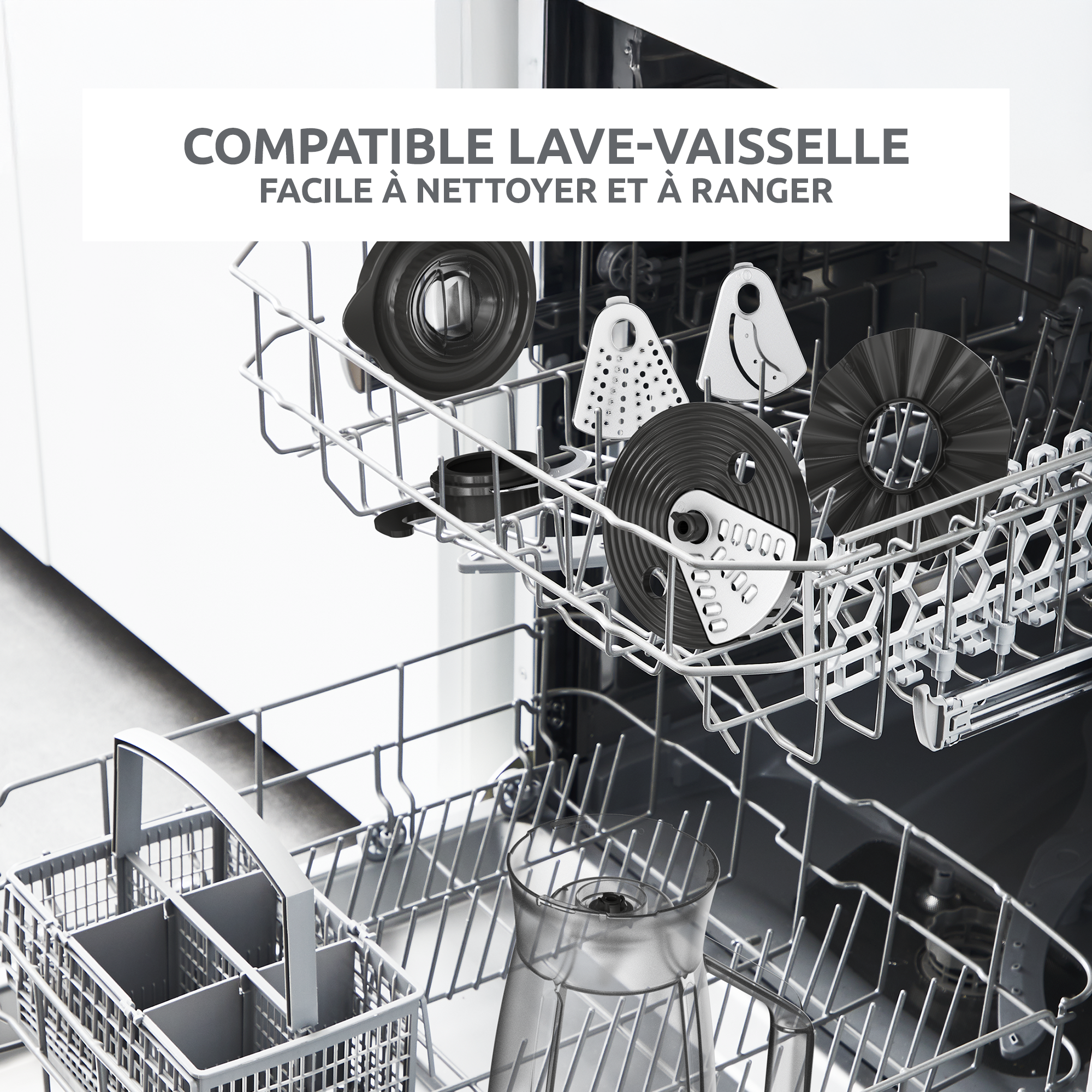 Easy Force, Robot multifonction, 800 W,  6 accessoires, 25 fonctions, Noir