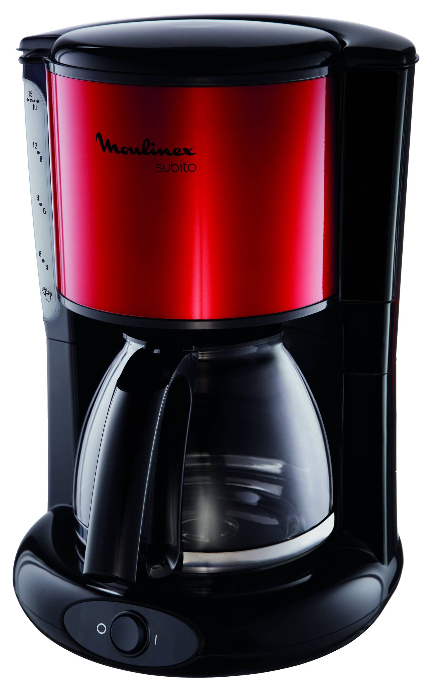 CAFETIERE SUBITO INOX ROUGE/NOIR