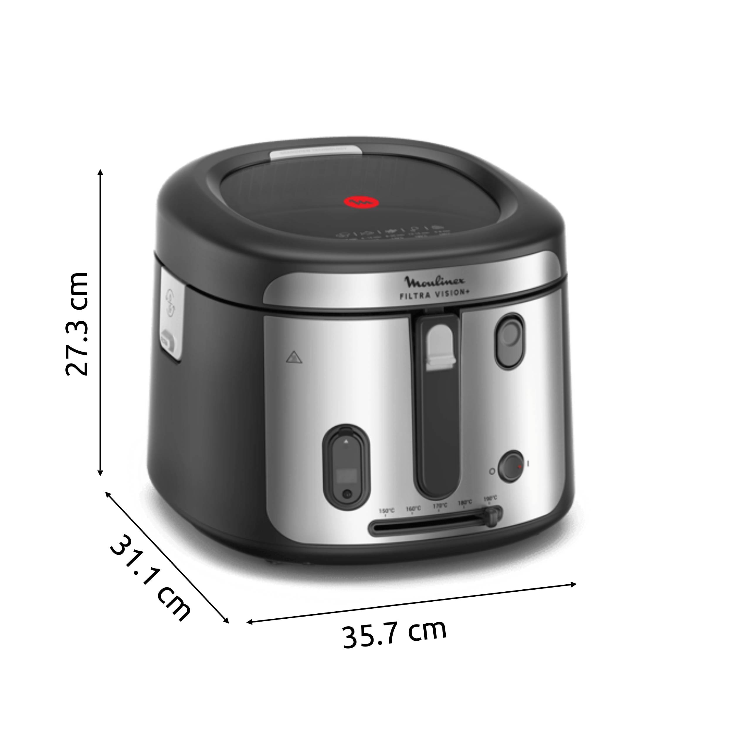 Filtra Vision +, Friteuse, Fenêtre de visualisation très large pour garder un oeil sur la cuisson 