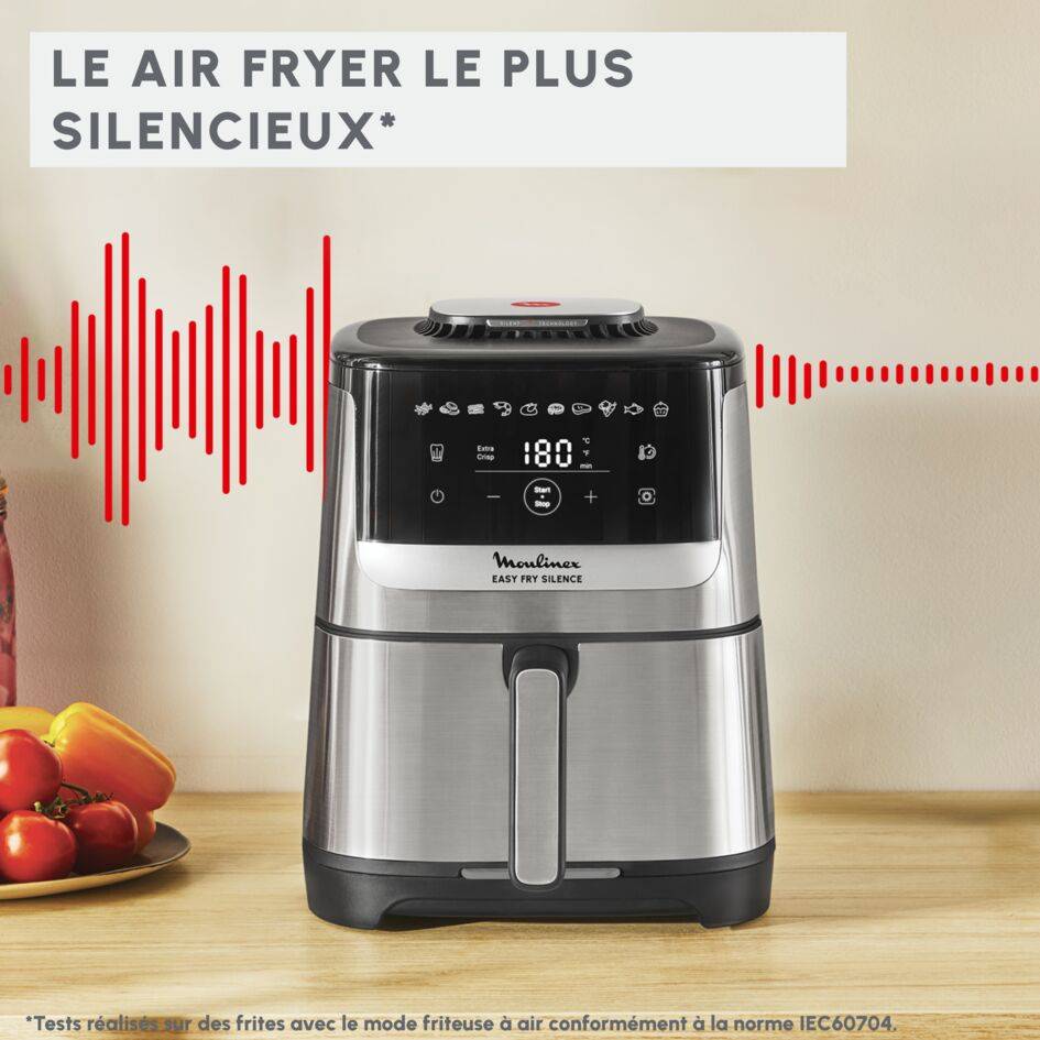 Easy Fry Silence, 5L, Air fryer, Inox