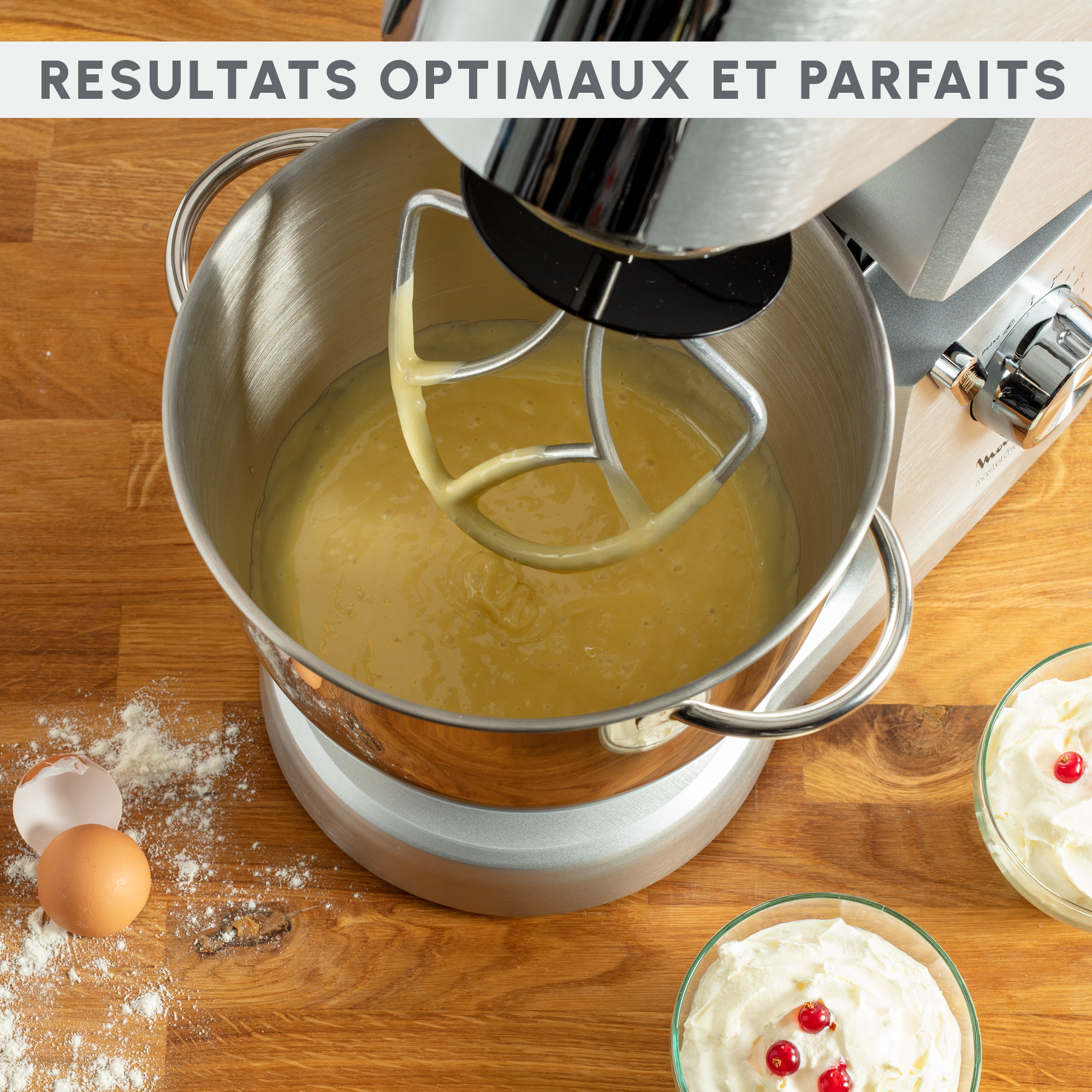 Masterchef Grande, Robot pâtissier, Bol grande capacité 6,7 L, Kit pâtisserie, Livre de recettes, 1500 W