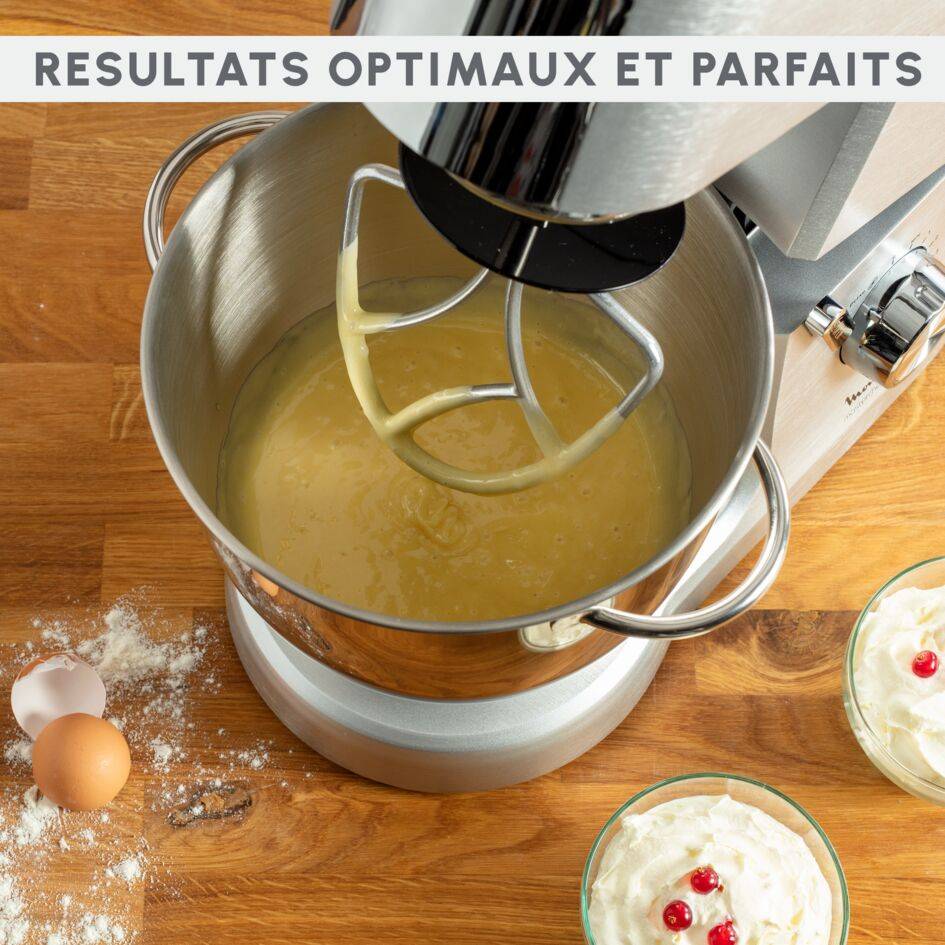 Masterchef Grande, Robot pâtissier, Bol grande capacité 6,7 L, Kit pâtisserie, Livre de recettes, 1500 W