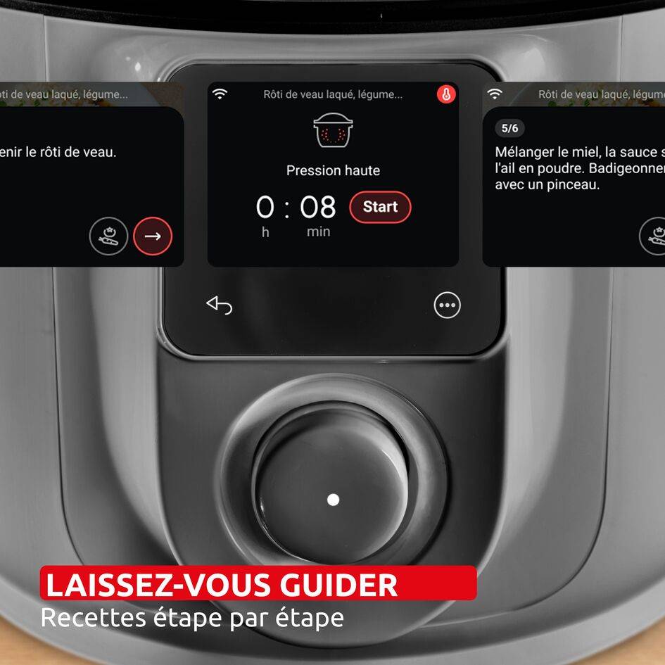 Cookeo Simplicity, Multicuiseur, 6 modes de cuisson, Cuisson sous pression, Gris clair