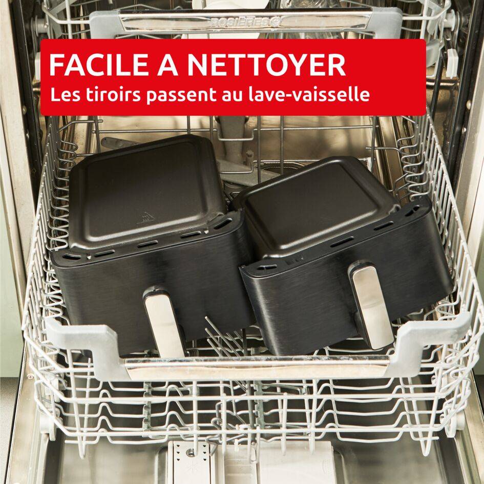 Easy Fry Crispy Stack, Dual Air fryer, Noir