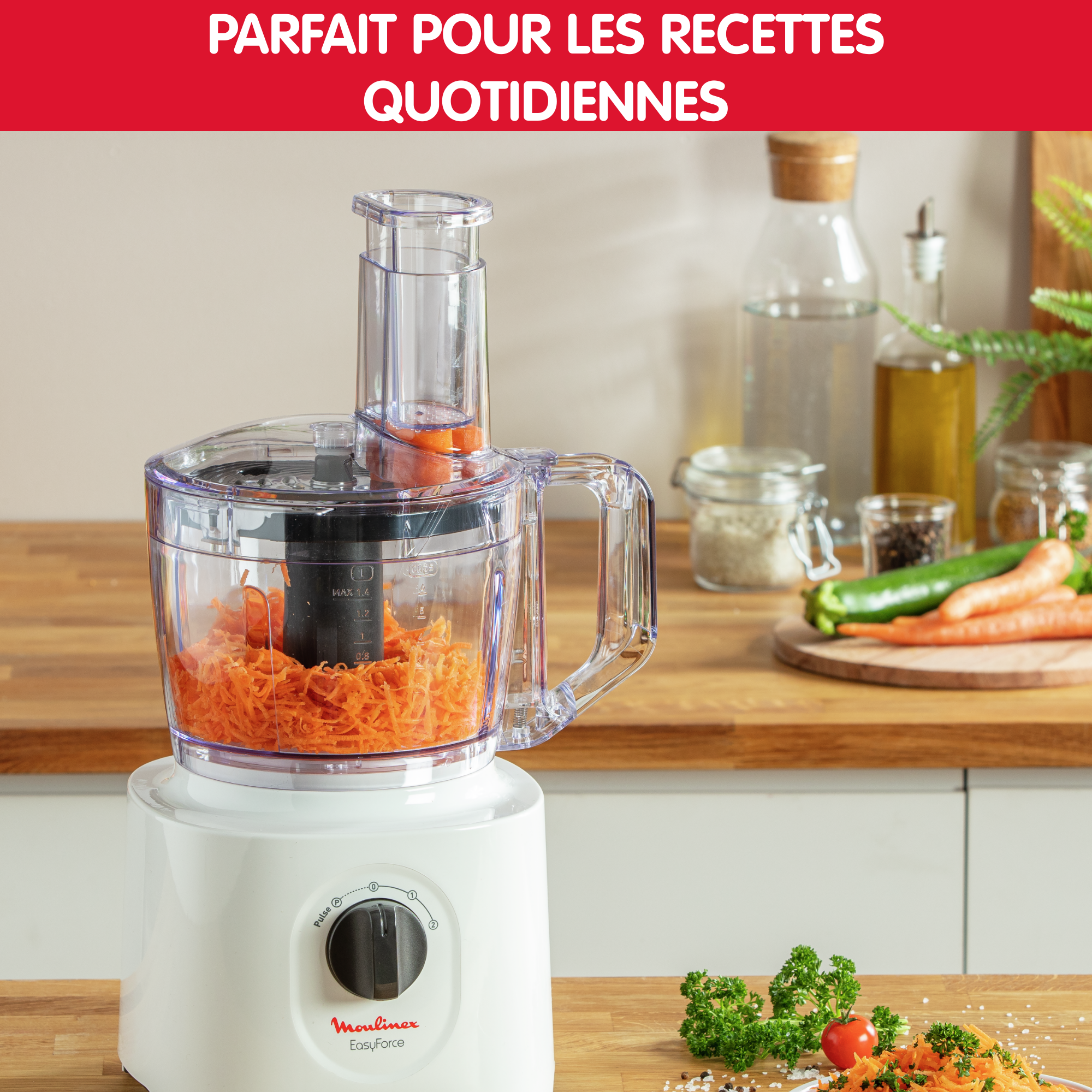 Easy force, Robot multifonction, 5 accessoires, 700 W, Blanc