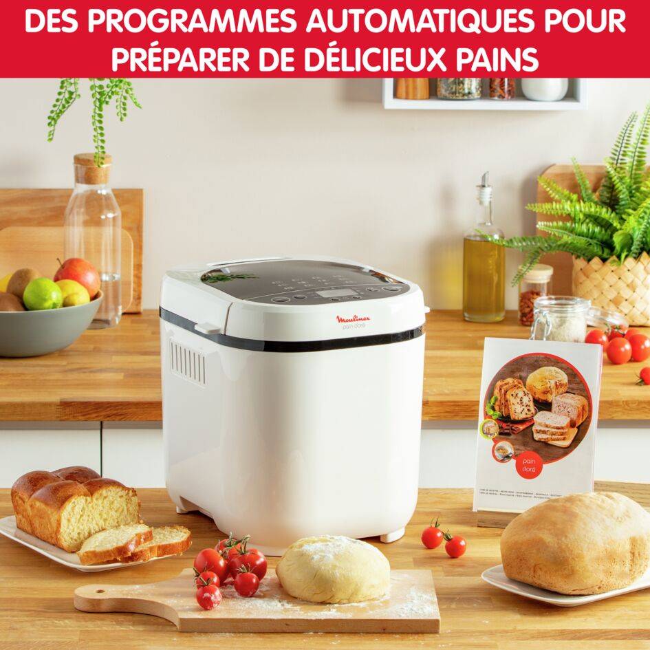 Fast & Delicious, Machine à Pain maison, 1kg, Confiture, 12 programmes