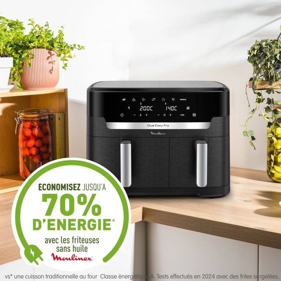 Easy Fry Dual XXL, 11L, Air fryer, Noir