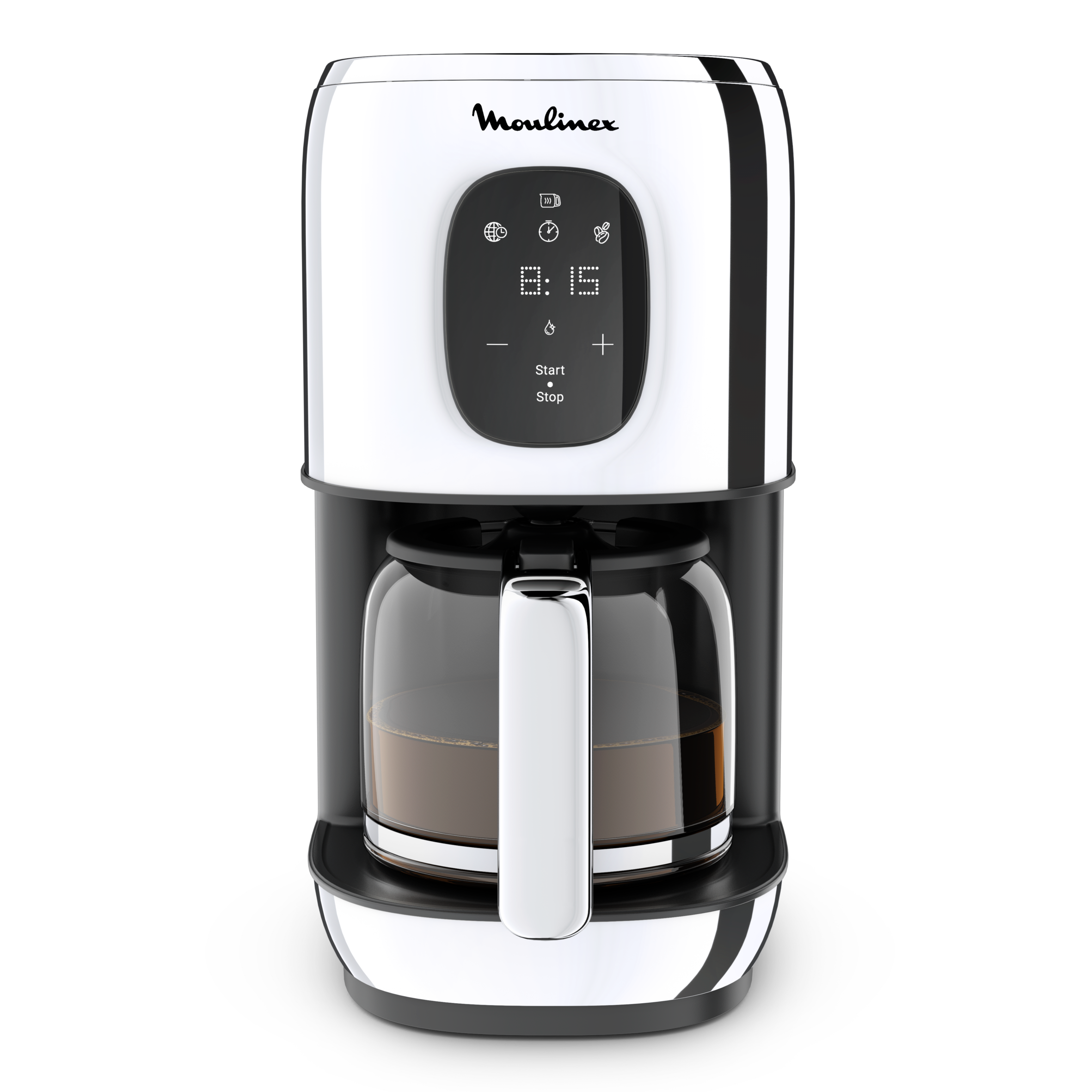 Cafetière filtre programmable Inox Moulinex Majestuo écran tactile