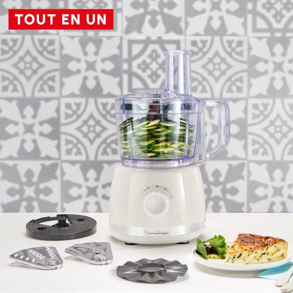 Soleil Ivoire, Robot multifonction, 600 W, 4 accessoires, Ivoire