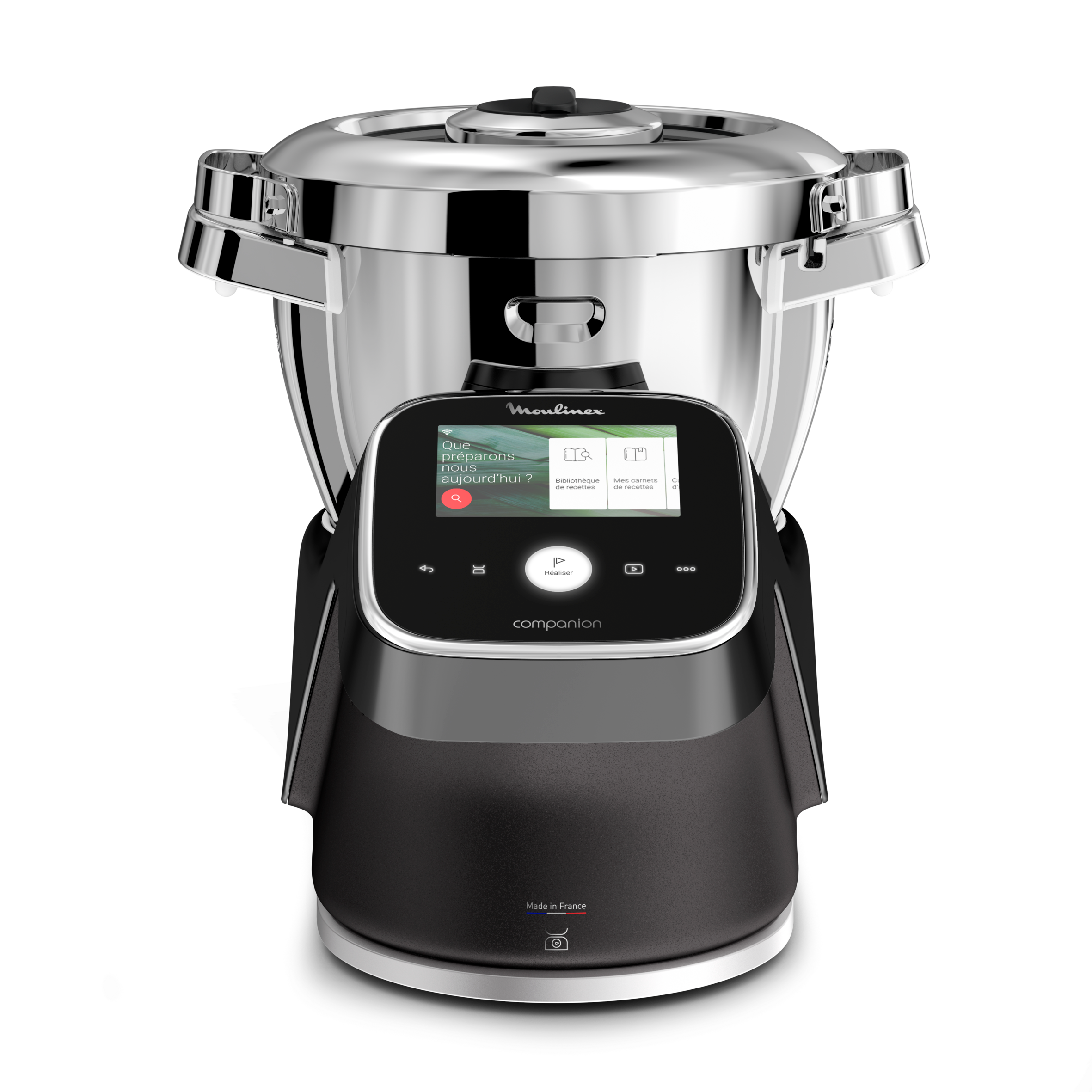 RECONDITIONNÉ I-Companion Touch Pro, Robot cuiseur, 18 modes de fonctionnement dont pesage, Jusqu'à 10 personnes, Connecté, 1550W, Noir + découpe légumes