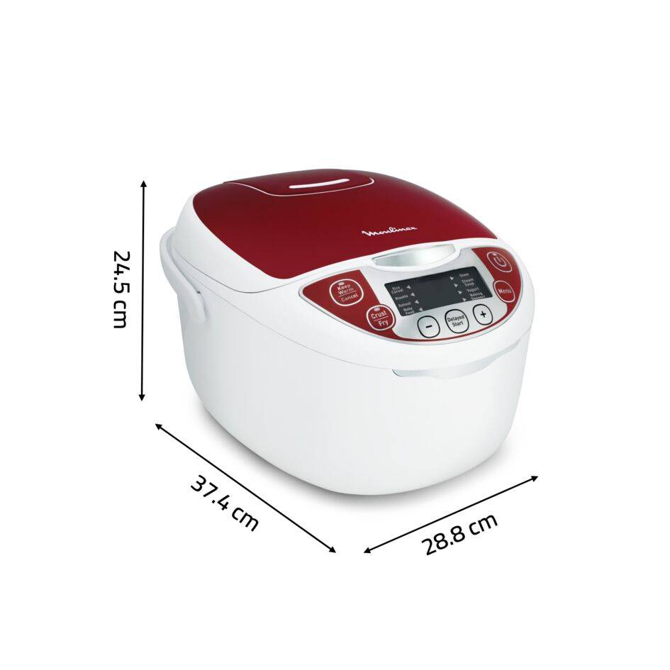 MULTICUISEUR 12 PROGRAMMES 5 L BLANC ROUGE