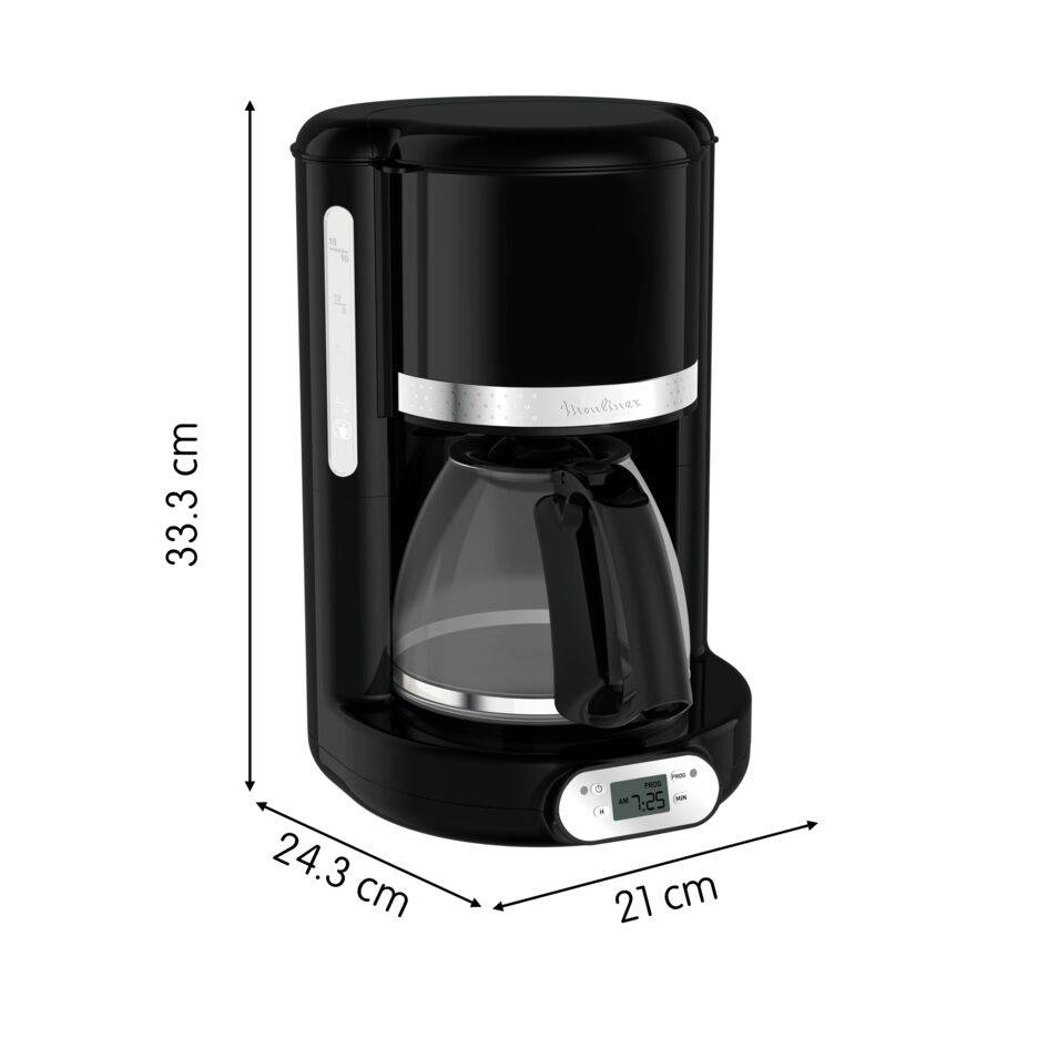 Moulinex Soleil noire Cafetière filtre programmable 10 / 15 tasses