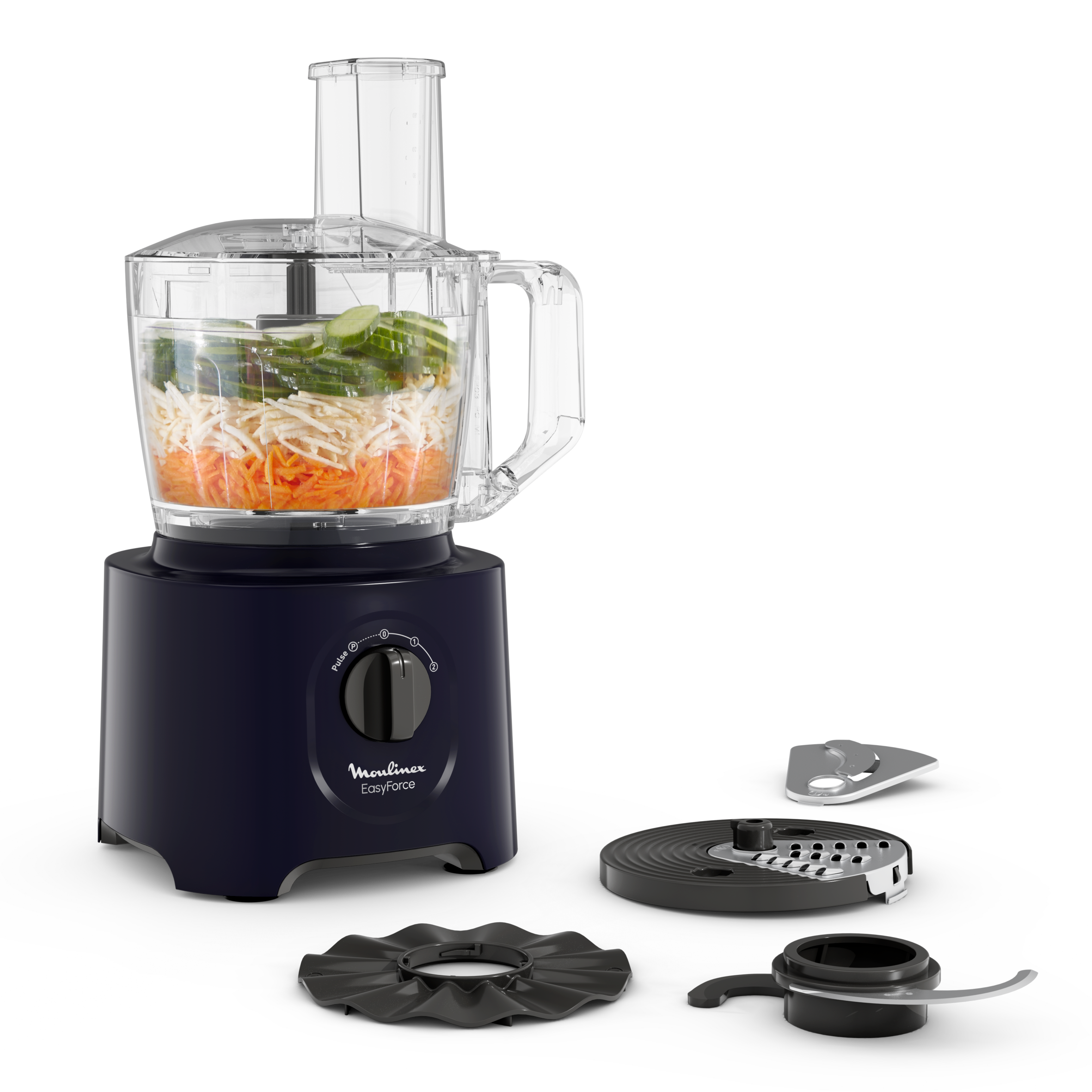 Easy Force, Robot multifonction, 800 W, 4&nbsp;accessoires, 15&nbsp;fonctions, Noir