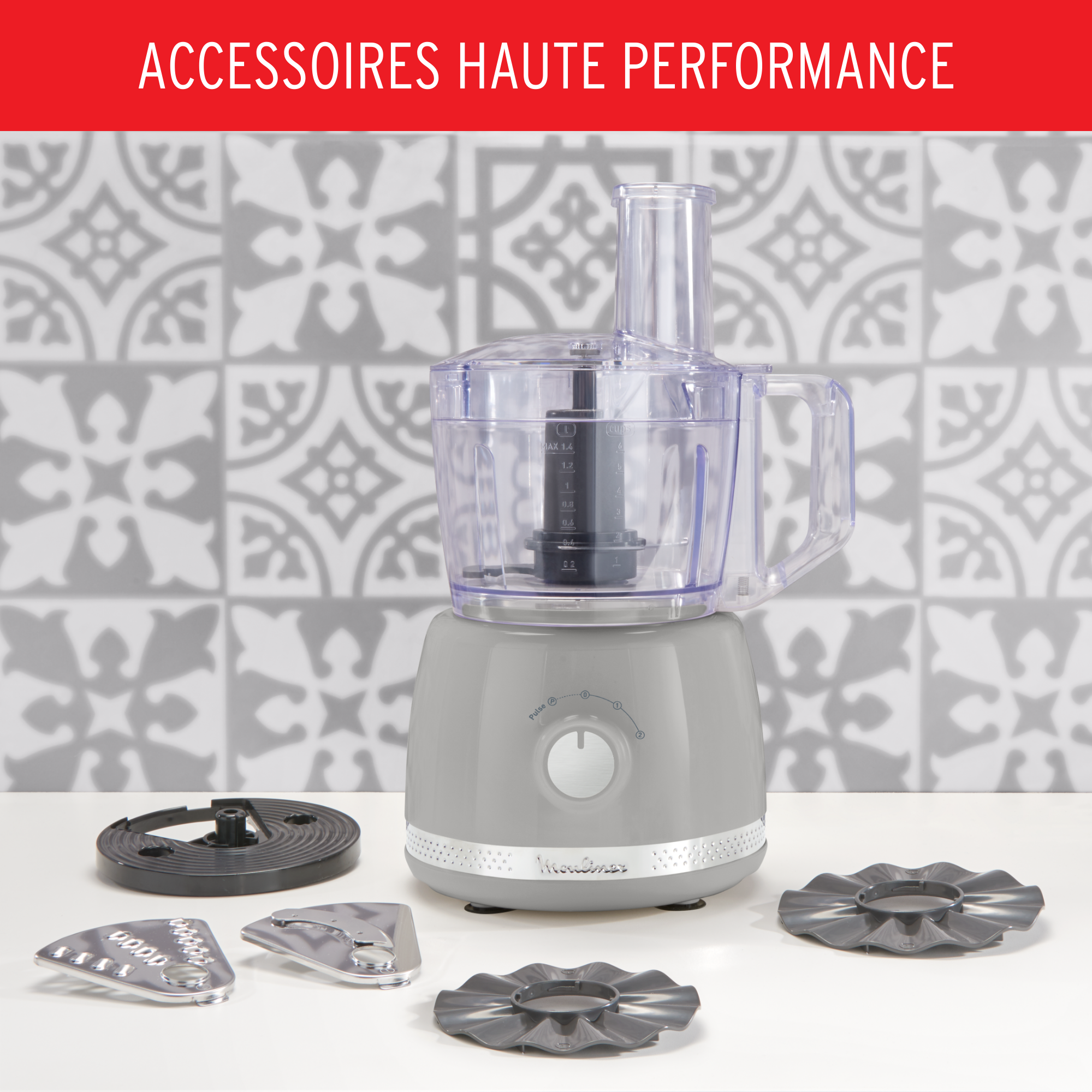 RECONDITIONNÉ Soleil Pepper, Robot multifonction 600 W, 4 accessoires, Gris Pepper