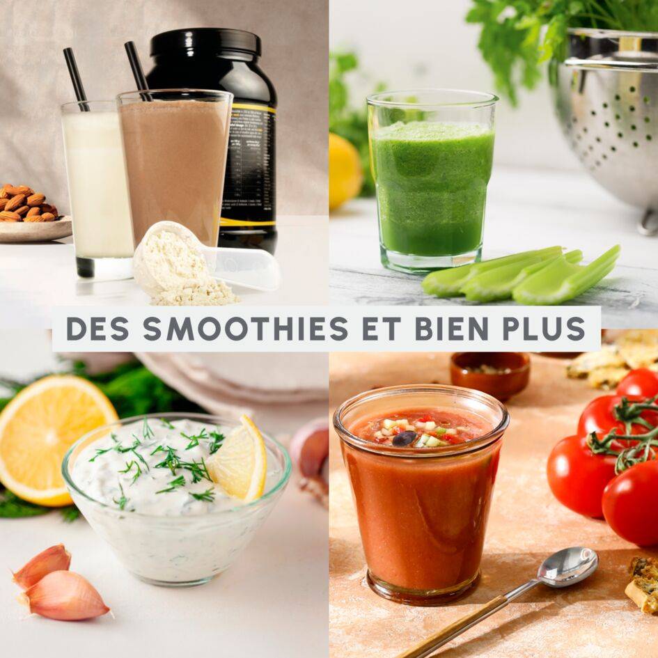 Lightmix Blender portable, Bol tritan 0,3L, 1 vitesse, 2 lames, Rechargeable